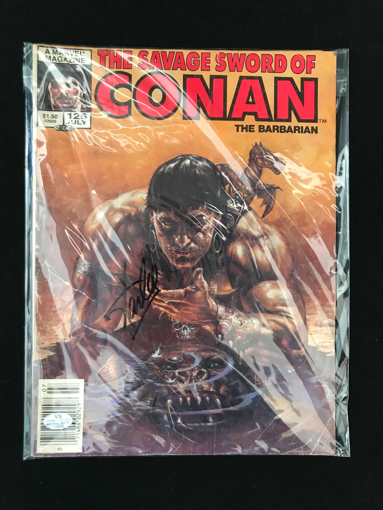 STAN LEE SIGNED MARVEL COMICS NO.126 CONAN VS COA (1 of 2)
