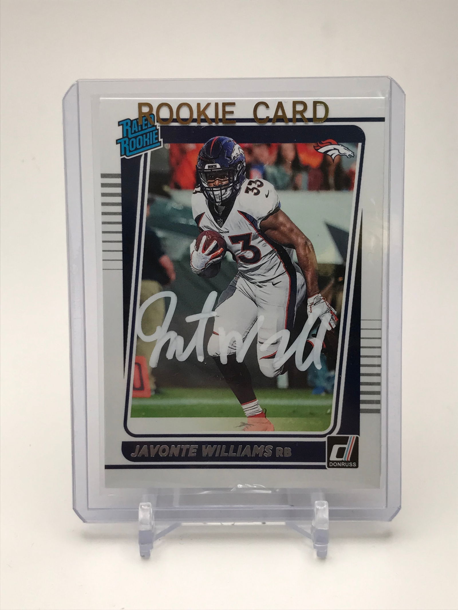 JAVONTE WILLIAMS SIGNED DONRUSS ROOKIE CARD (COA PROS COA) (1 of 2)