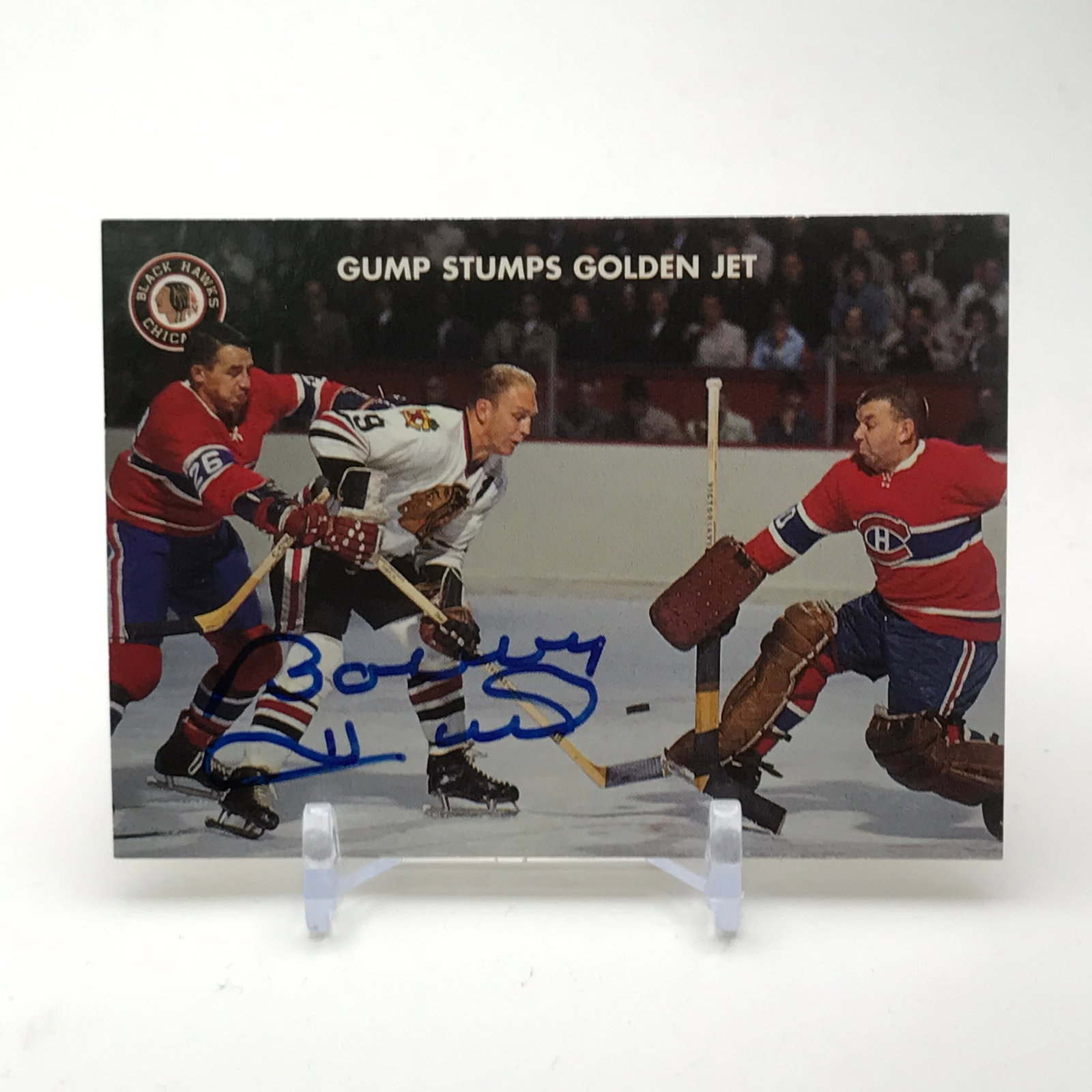 BOBBY HULL SIGNED GUMP STUMP GOLDEN JET PARKHURST CARD: Prices are in Canadian dollars