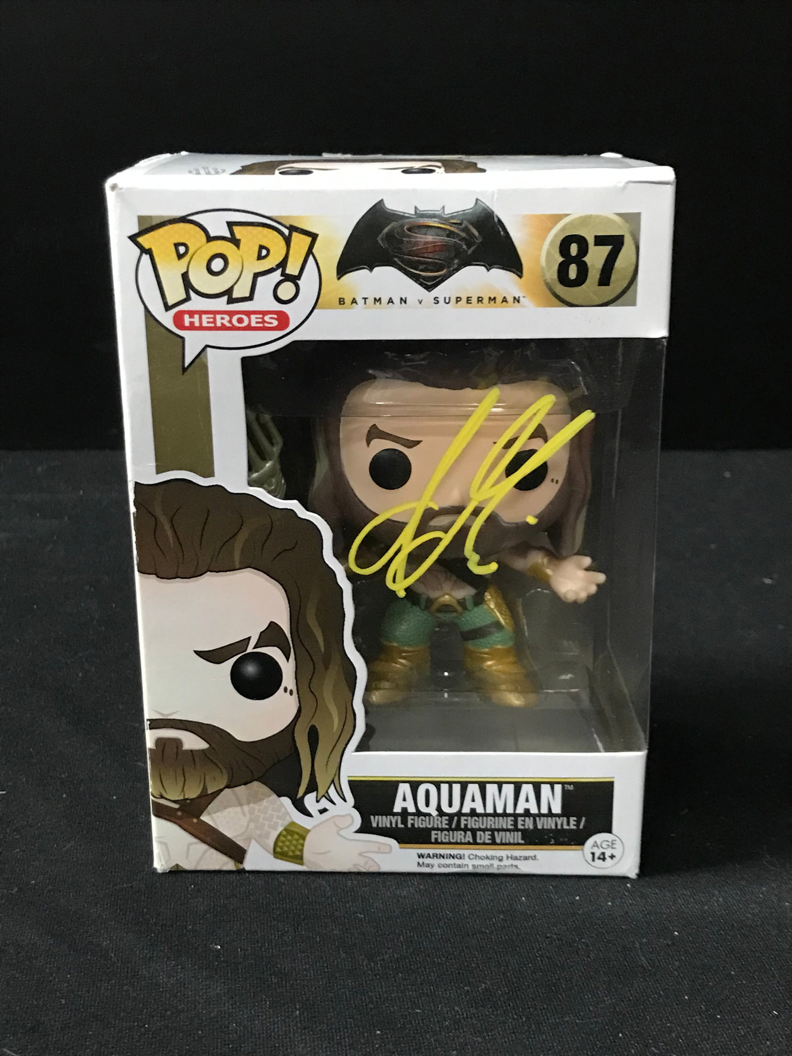 JASON MAMOA SIGNED "AQUAMAN" FUNKO POP! (KB AUTHENTIC COA): Prices are in Canadian dollars