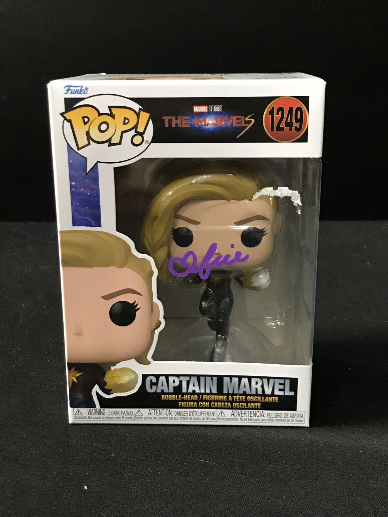 BRIE LARSON SIGNED "CAPTAIN MARVEL" FUNKO POP! (KB AUTHENTICS COA) (1 of 2)