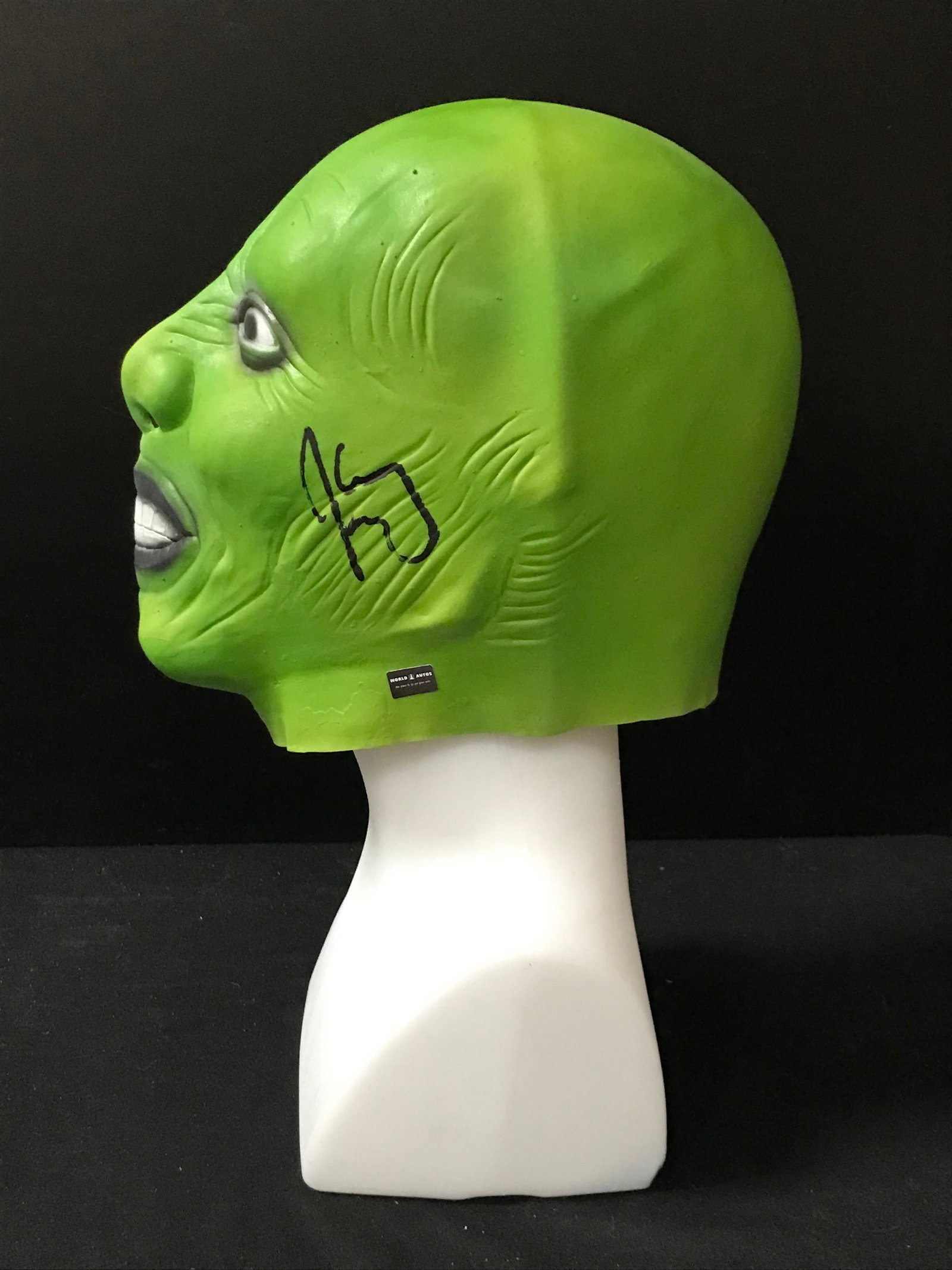 JIM CARREY SIGNED "THE MASK" MASK (WORLD AUTOS COA) (1 of 2)