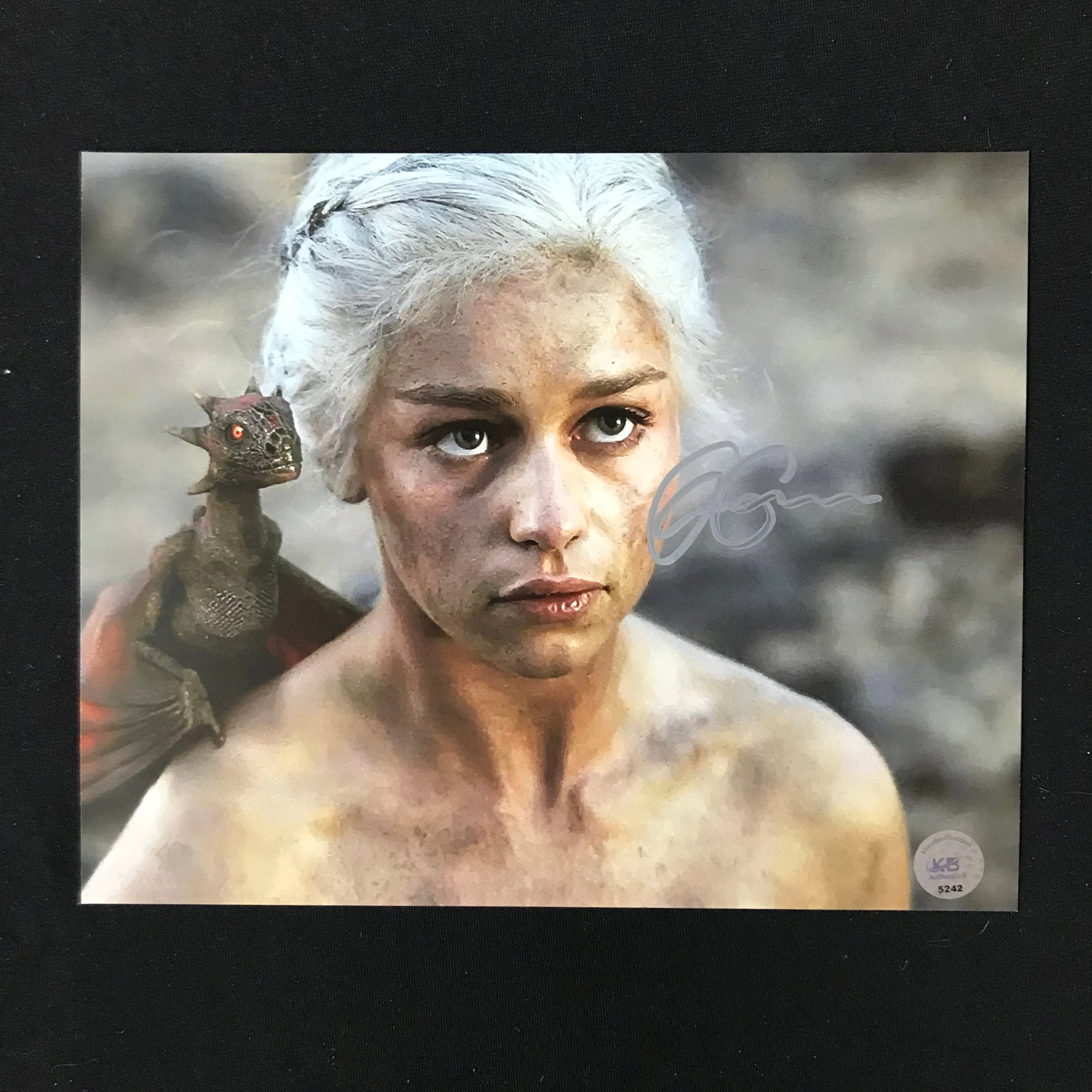EMELIA CLARK SIGNED GAME OF THRONES 8 X 10 (KB COA): Prices are in Canadian dollars