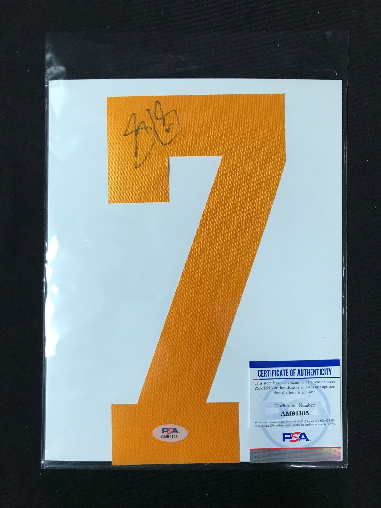 SIDNEY CROSBY SIGNED JERSEY NUMBER (PSA COA) (1 of 1)