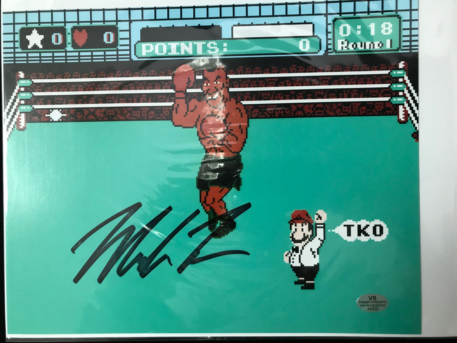 MIKE TYSON SIGNED "MIKE TYSON PUNCH-OUT" LITHOGRAPH (VS AUTOGRAPH AUTHENTICATION COA) (1 of 2)