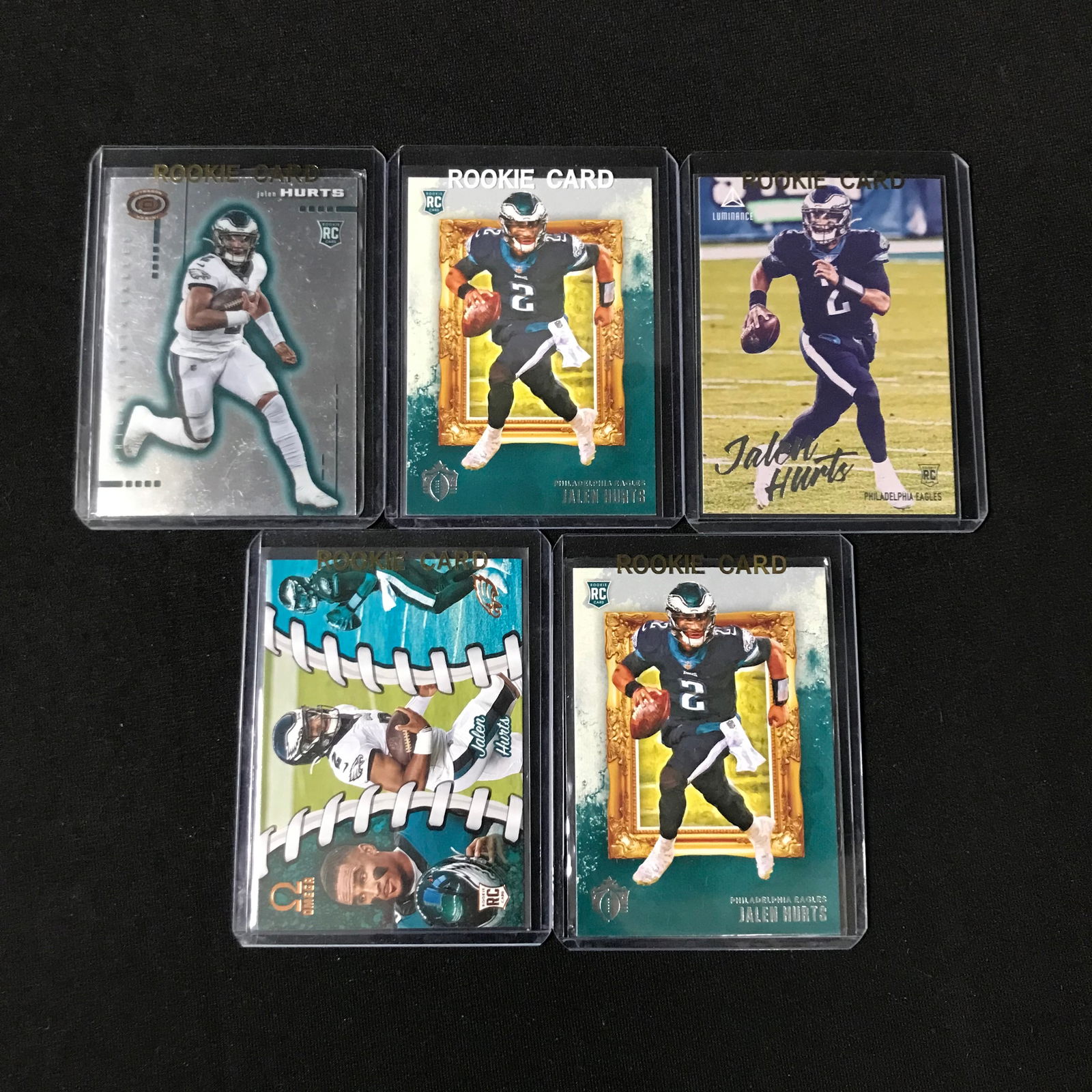 LOT OF 5 JALEN HURTS ROOKIE FOOTBALL CARDS (1 of 1)