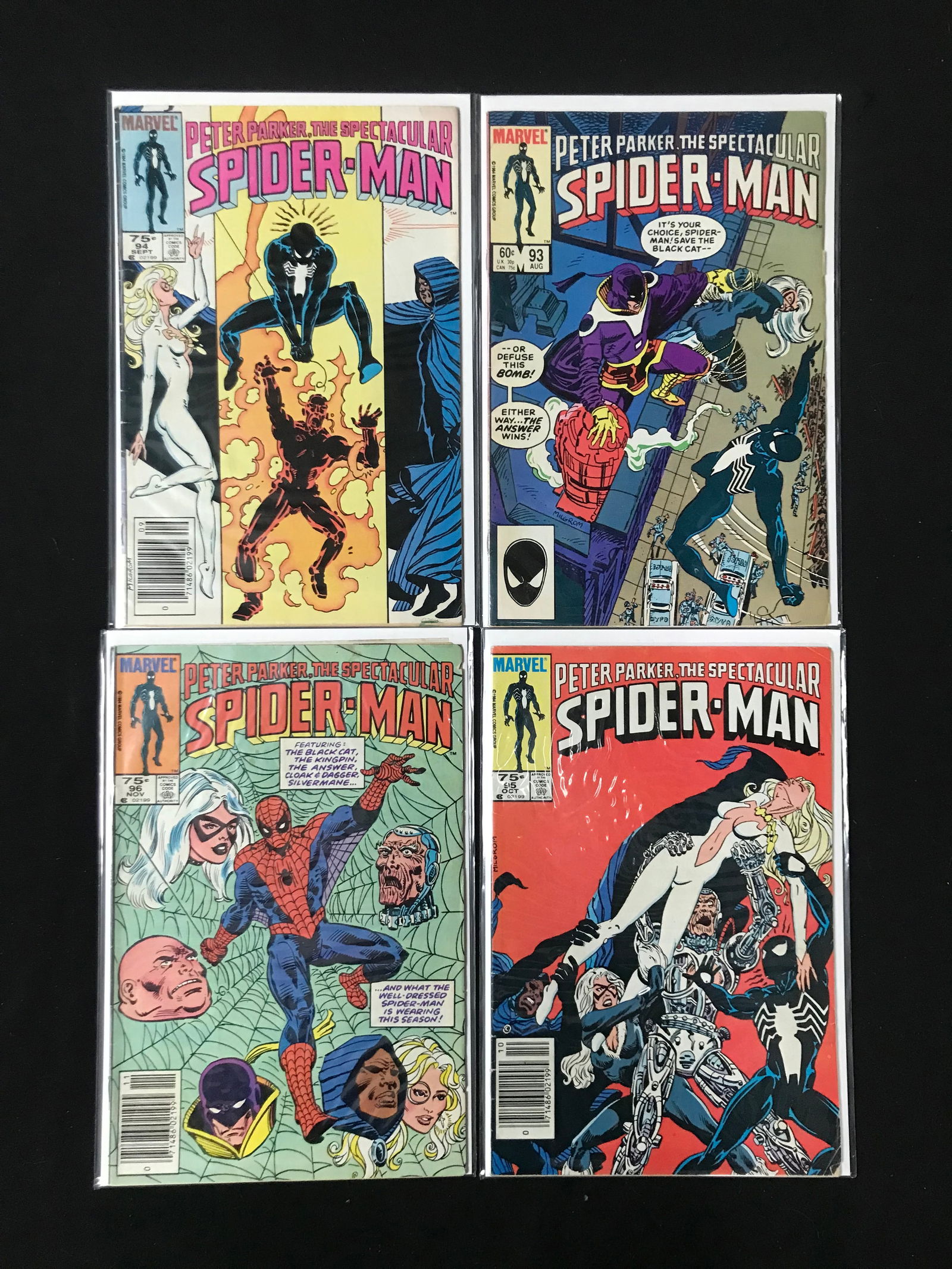 LOT OF 4 PETER PARKER, THE SPECTACULAR SPIDERMAN COMICS (MARVEL COMICS) (1 of 1)