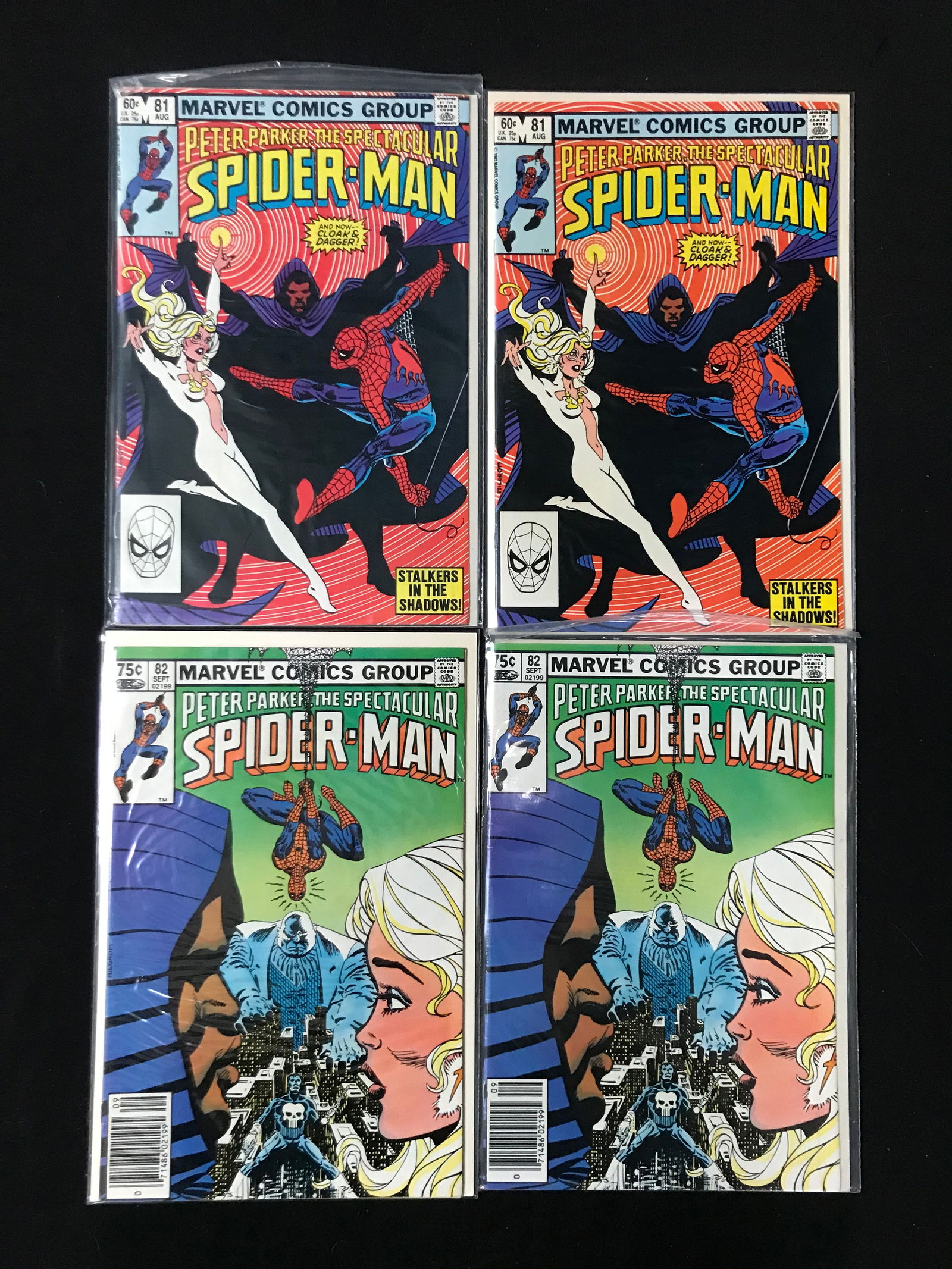 LOT OF 4 PETER PARKER, THE SPECTACULAR SPIDERMAN COMICS (MARVEL COMICS) (1 of 1)