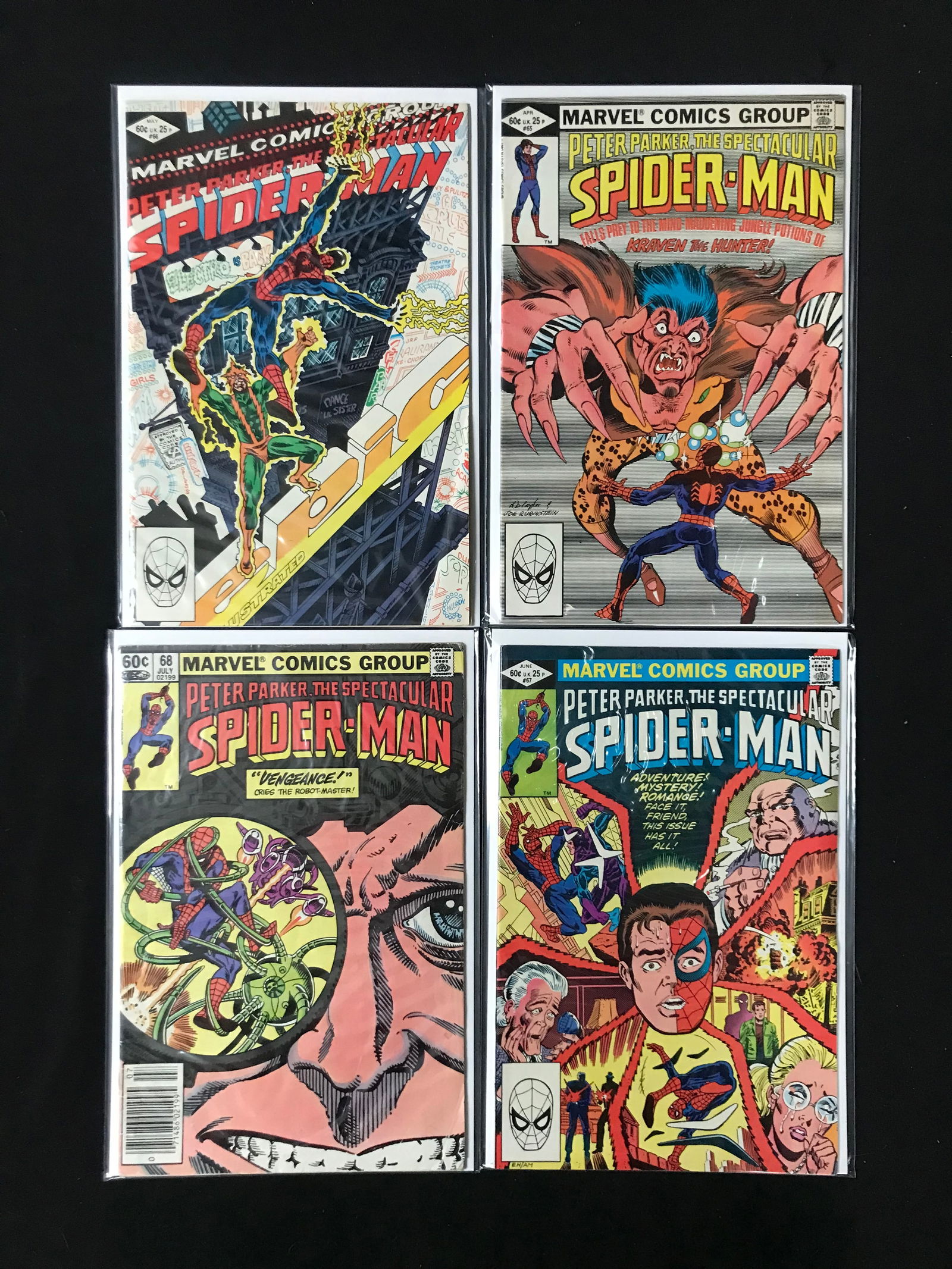 LOT OF 4 PETER PARKER, THE SPECTACULAR SPIDERMAN COMICS (MARVEL COMICS) (1 of 1)