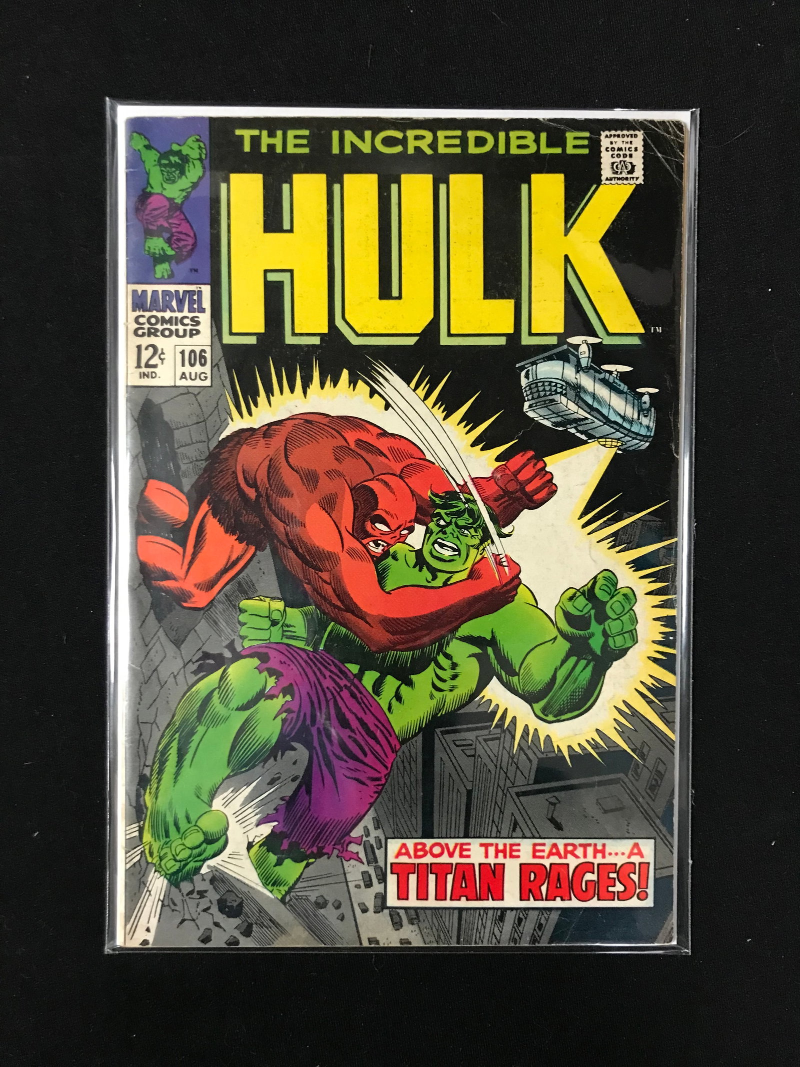 MARVEL COMICS NO.106 THE INCREDIBLE HUL;K: Prices are in Canadian dollars