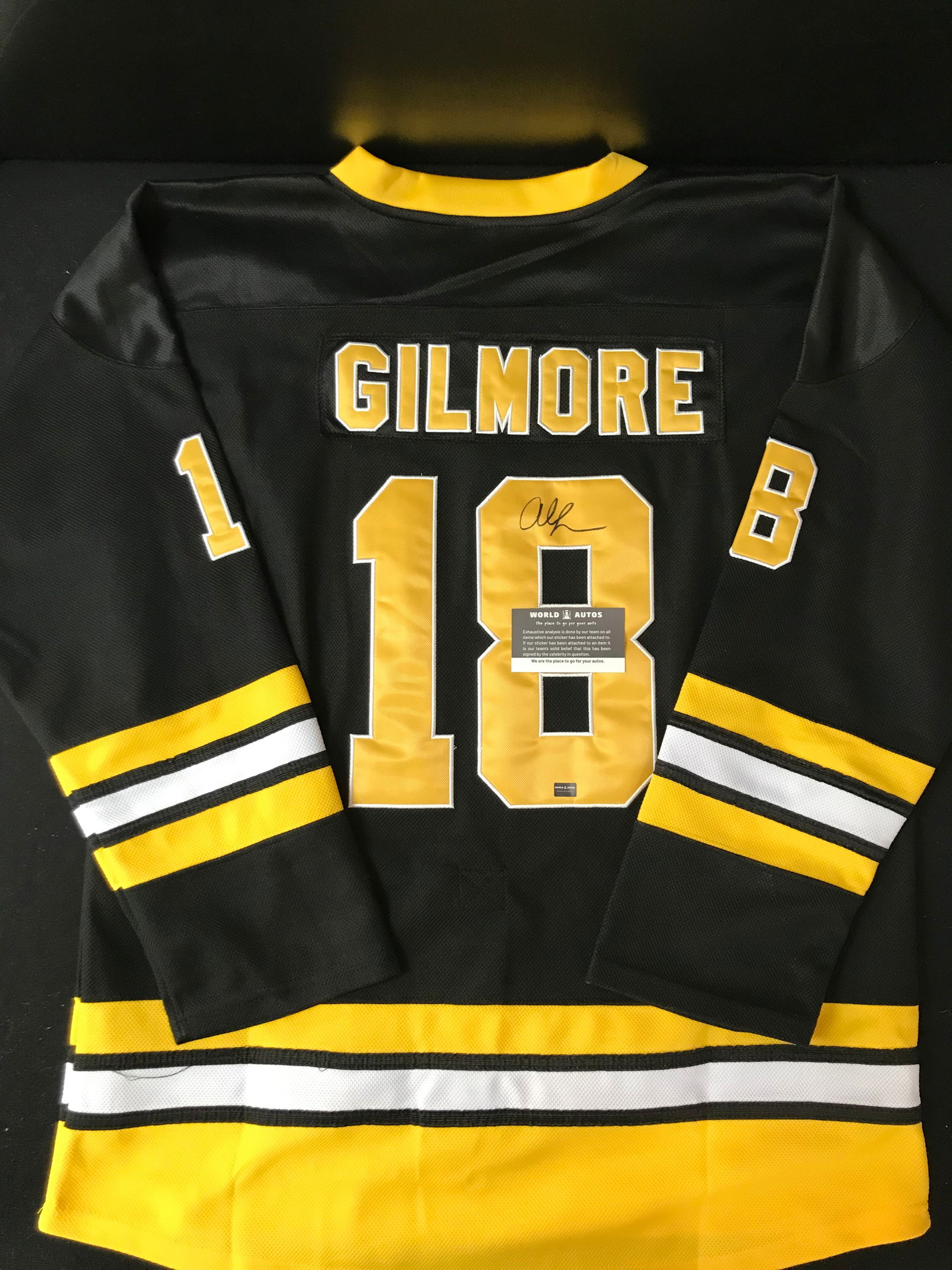 ADAM SANDLER SIGNED 'HAPPY GILMORE' JERSEY WORLD AUTOS COA: Prices are in Canadian dollars