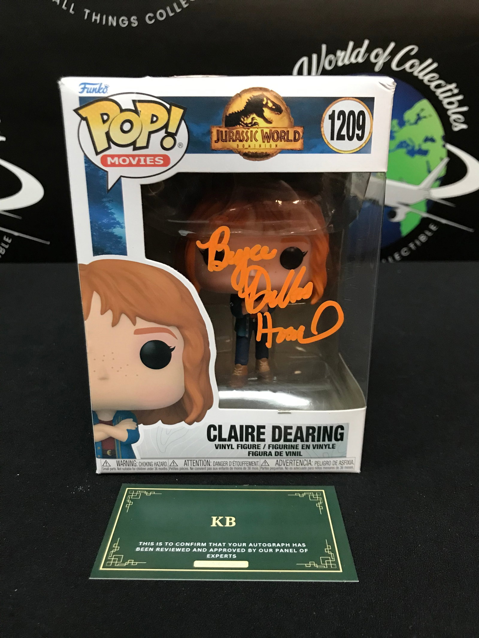 BRYCE DALLAS HOWARD SIGNED "JURASSIC PARK" FUNKO POP! (KB AUTHENTICS COA): Prices are in Canadian dollars