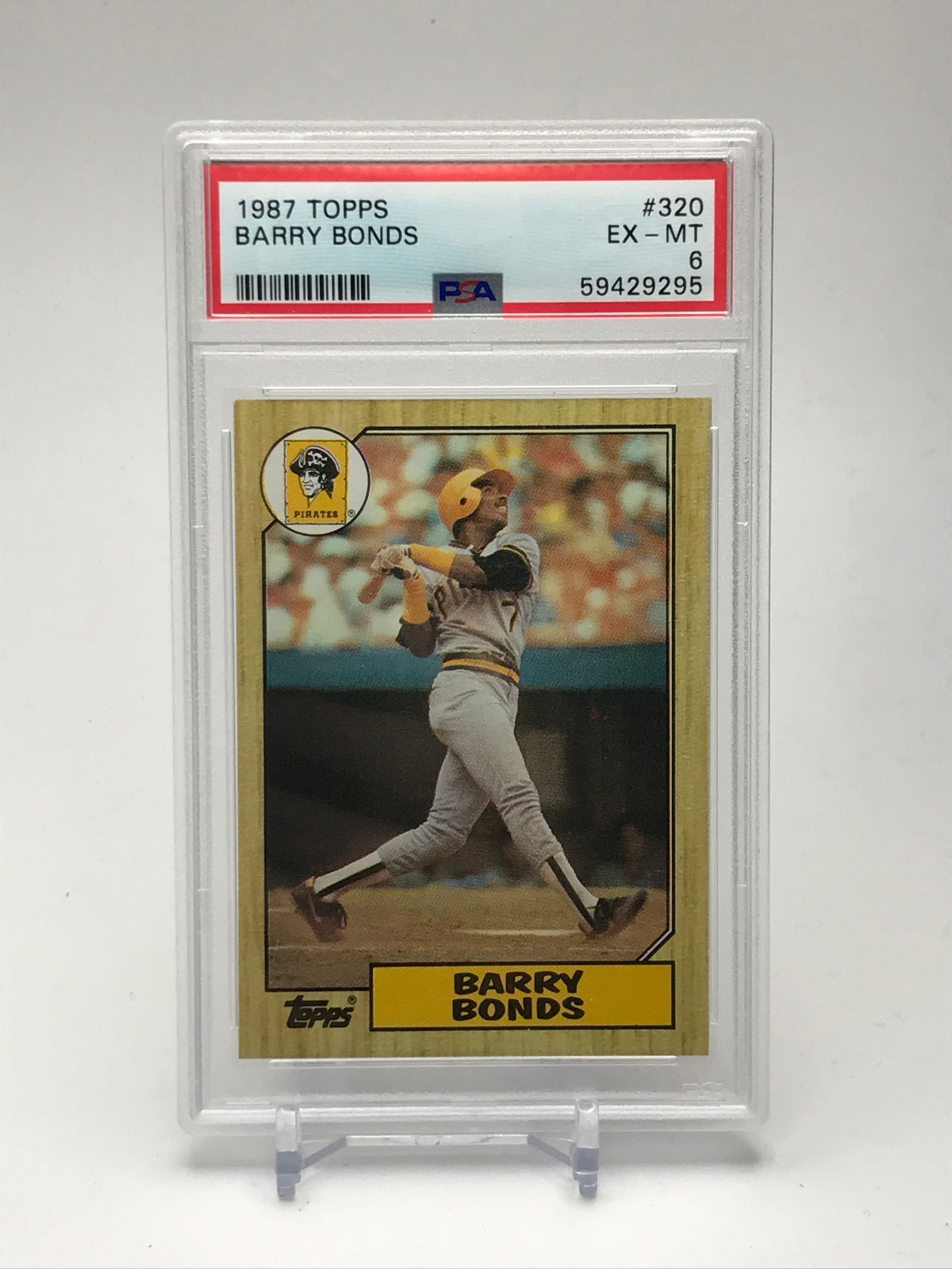 1987 BARRY BONDS TOPPS CARD NO. 320 (PSA GRADED 6) (1 of 1)