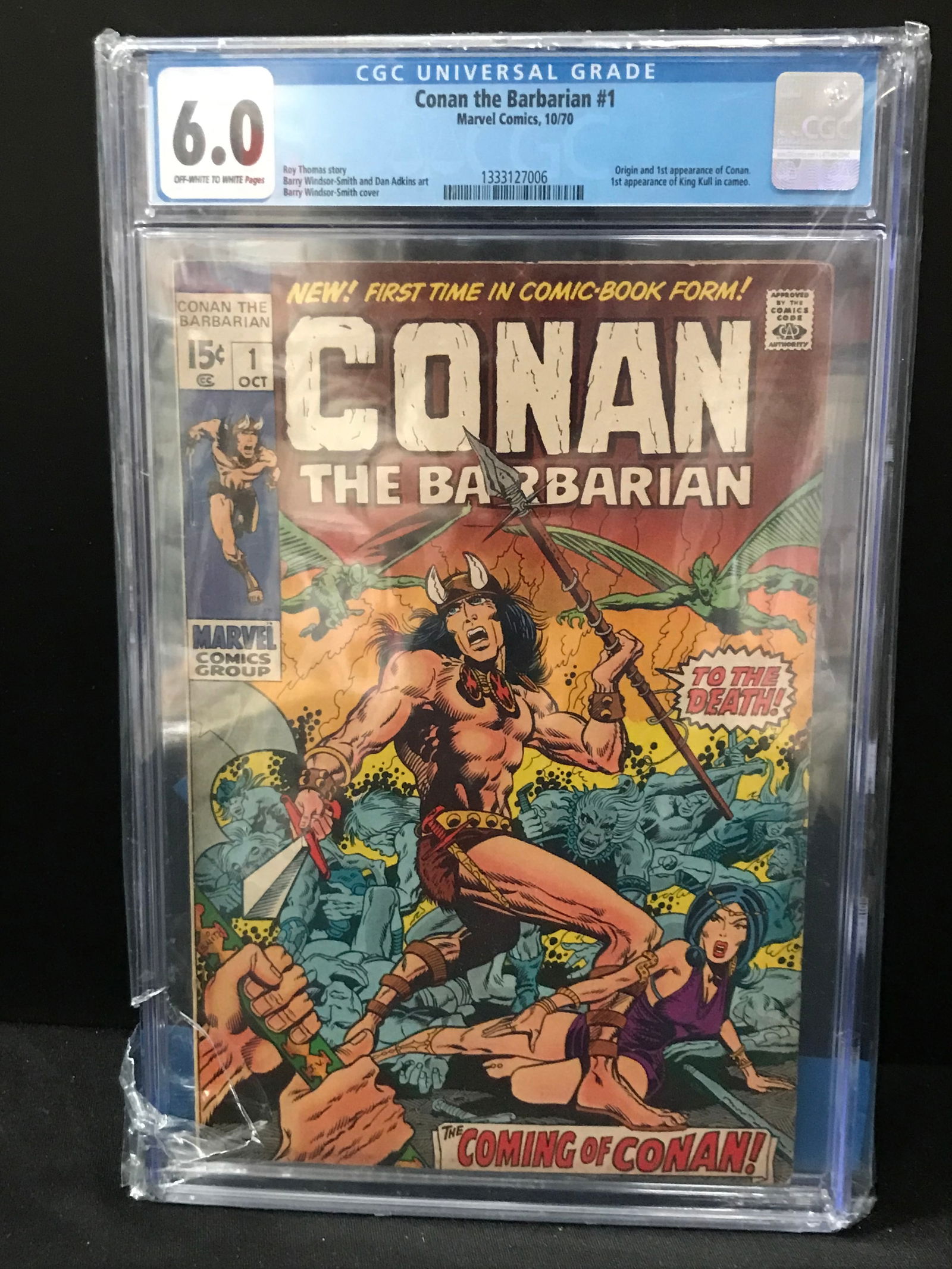 MARVEL COMICS NO.1 CONAN THE BARBARIAN CGC GRADED 6.0 (1 of 1)