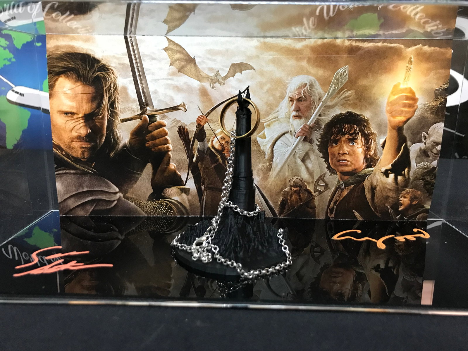 SEAN ASTIN AND ELIJAH WOOD SIGNED 'LOTR' DISPLAY WWOC COA (1 of 2)
