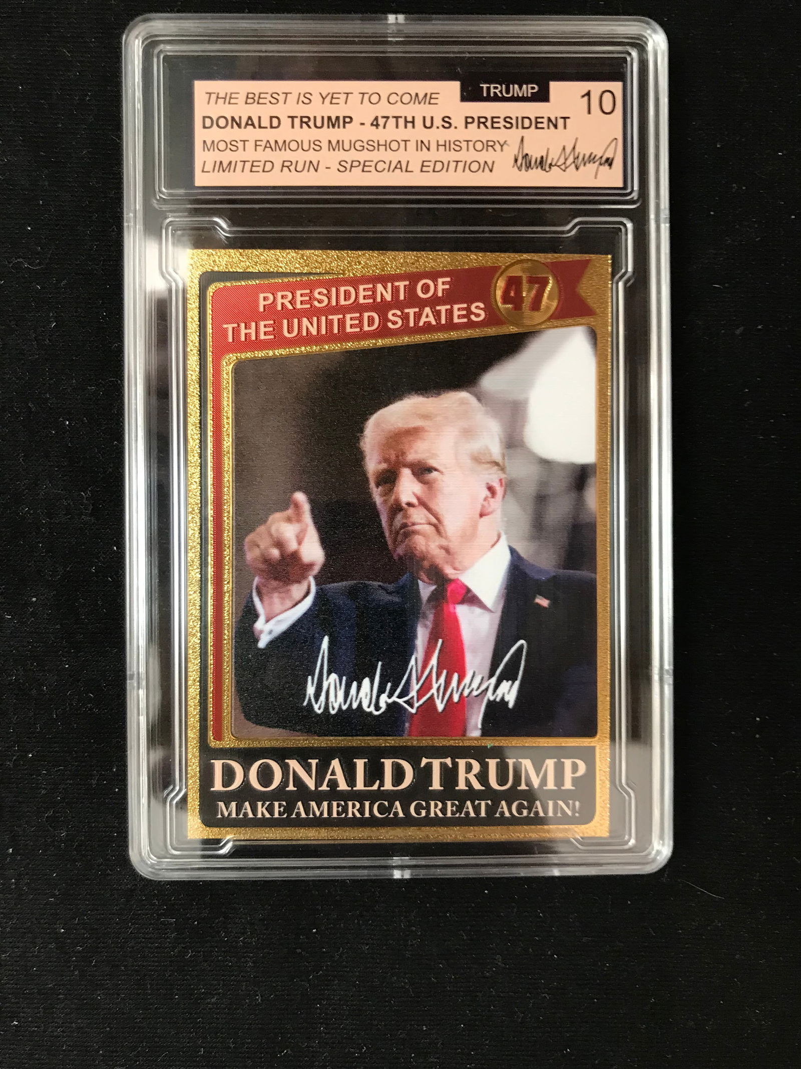 23 KT GOLD DONALD TRUMP POTUS TRADING CARD (GRADED 10): Prices are in Canadian dollars