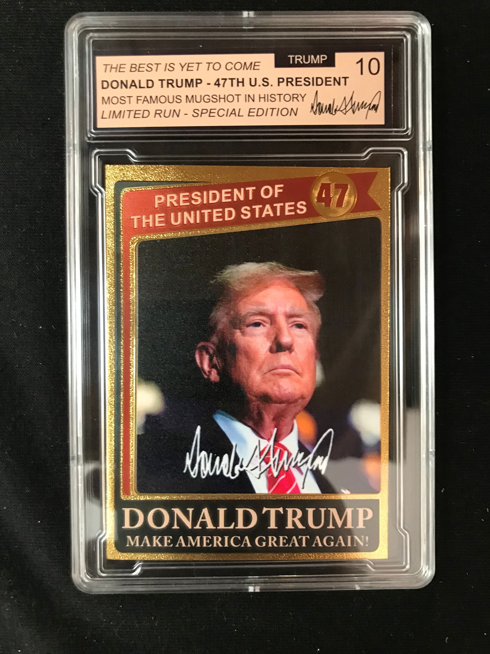 23 KT GOLD DONALD TRUMP POTUS TRADING CARD (GRADED 10): Prices are in Canadian dollars