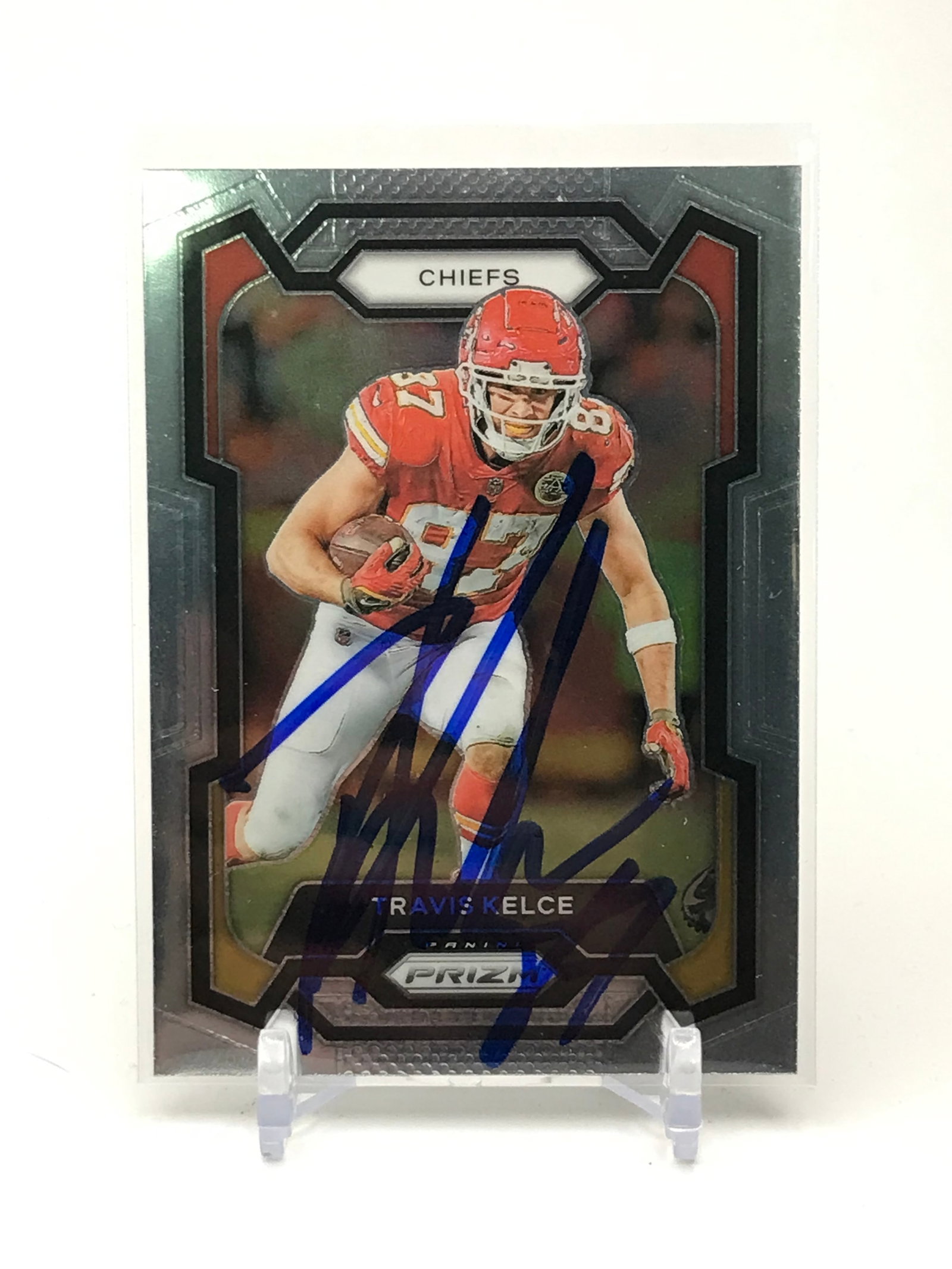 2023 TRAVIS KELCE SIGNED PANINI PRIZM CARD NO. 151: Prices are in Canadian dollars
