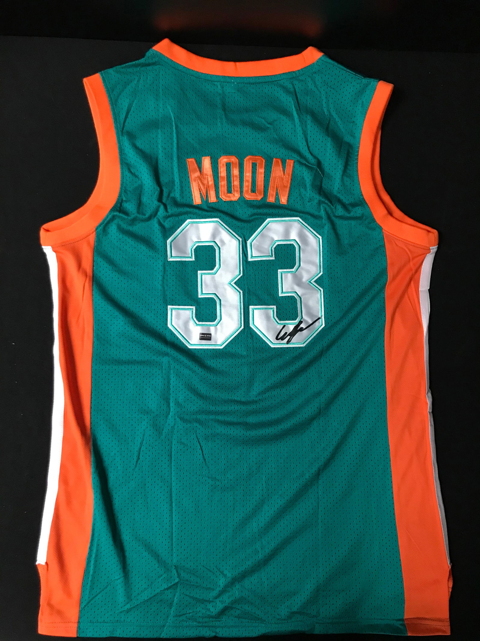 WILL FARRELL (JACKIE MOON) SIGNED FLINT TROPICS JERSEY (WORLD AUTOS COA) (1 of 3)