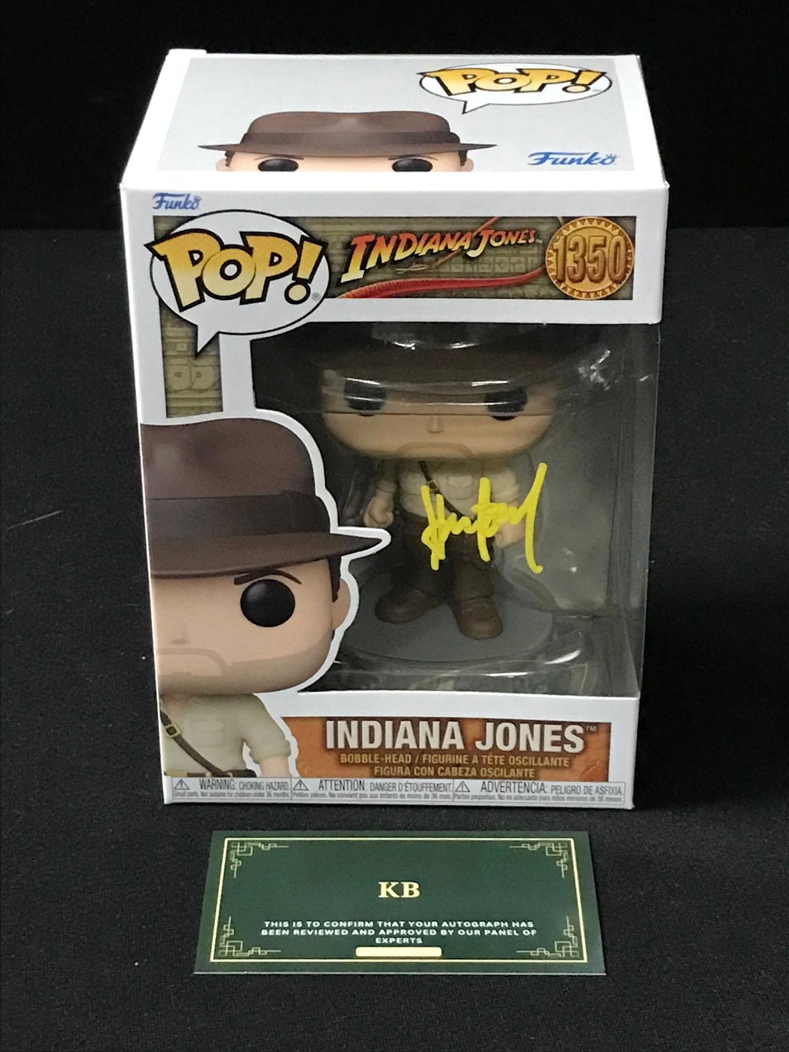 HARRISON FORD SIGNED "INDIANA JONES" FUNKO POP! (KB AUTHENTICS COA) (1 of 1)