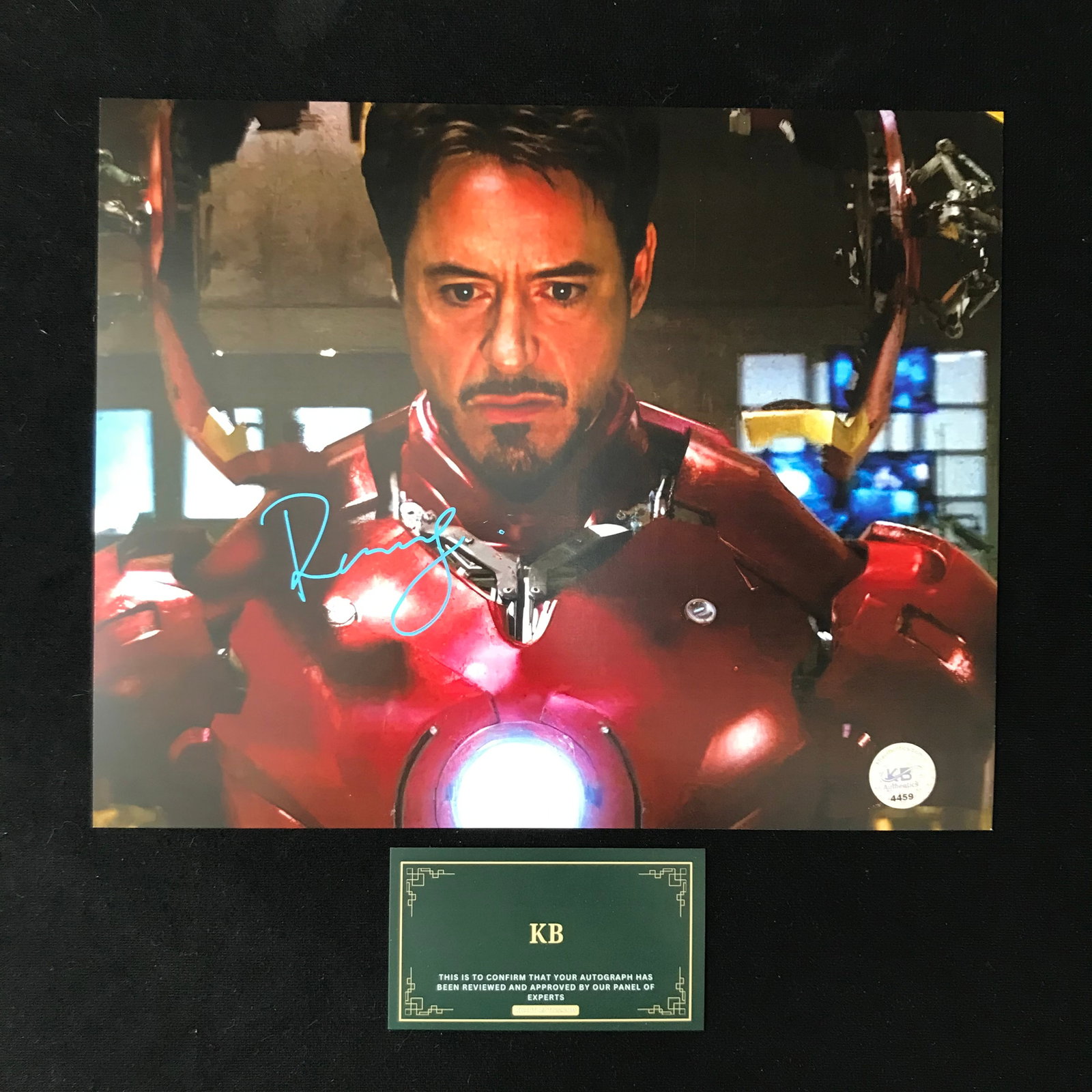 ROBERT DOWNEY JR. SIGNED "IRON MAN" 8X10 PHOTO (KB AUTHENTICS COA): Prices are in Canadian dollars