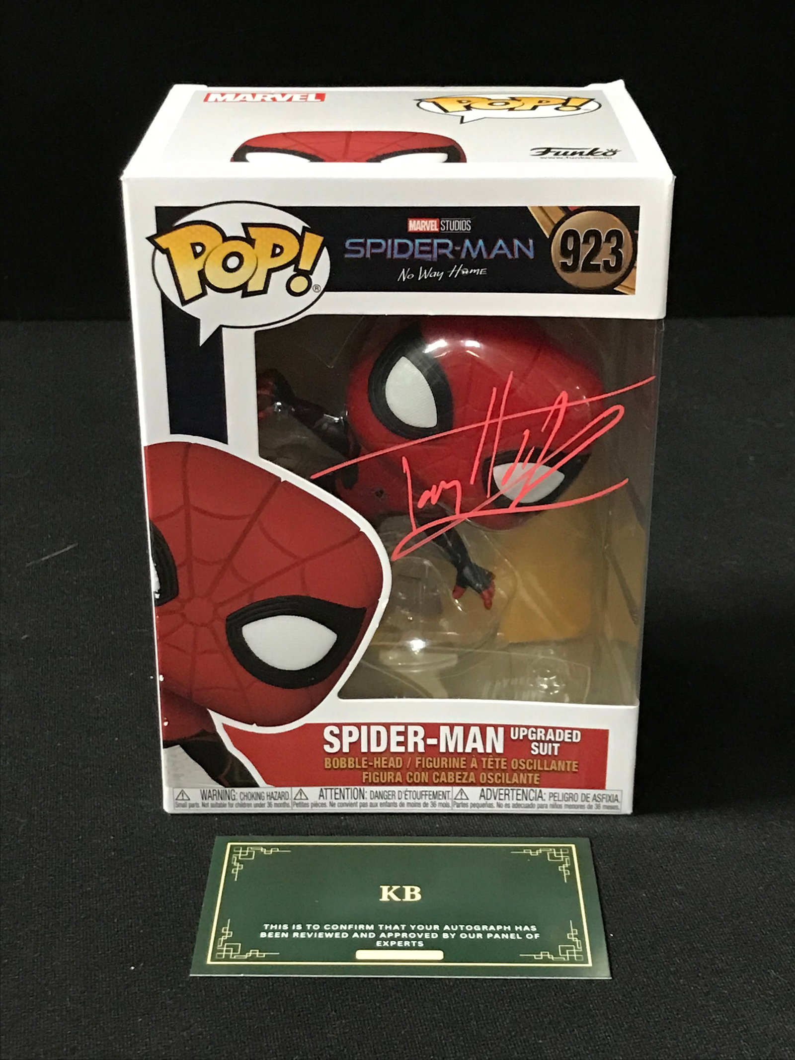 TOM HOLLAND SIGNED "SPIDER-MAN" FUNKO POP! (KB AUTHENTICS COA): Prices are in Canadian dollars