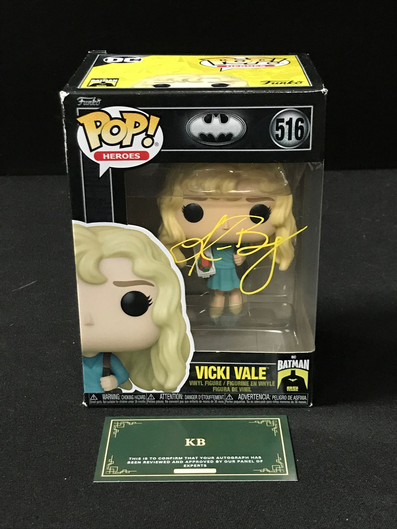 KIM BASINGER SIGNED "VICKY VALE" FROM BATMAN FUNKO POP! (KB AUTHENTICS COA) (1 of 1)