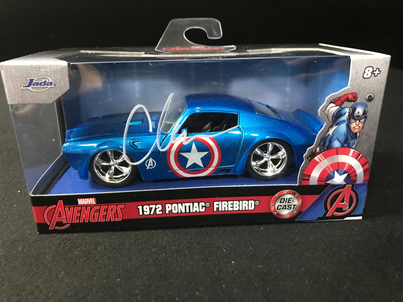 CHRIS EVANS SIGNED CAPTAIN AMERICA DIE CAST (KB COA): Prices are in Canadian dollars