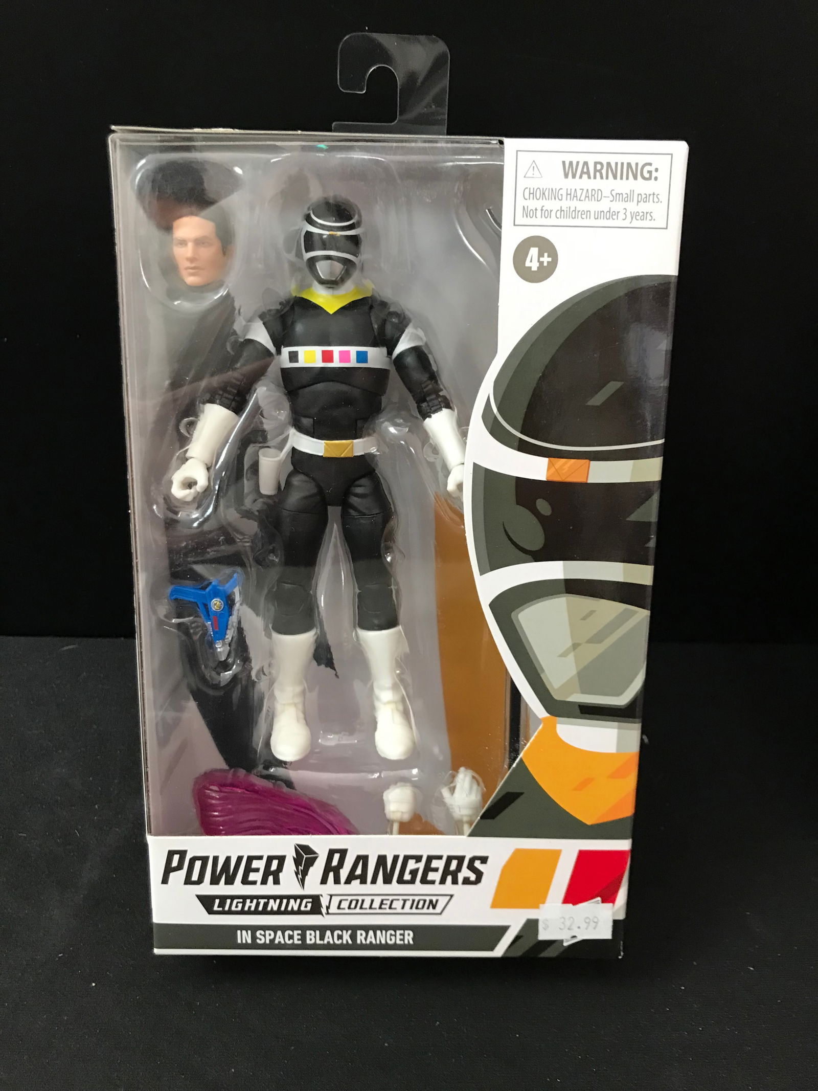 POWER RANGERS LIGHTNING COLLECTION 6' FIGURE IN SPACE BLACK RANGER (1 of 1)