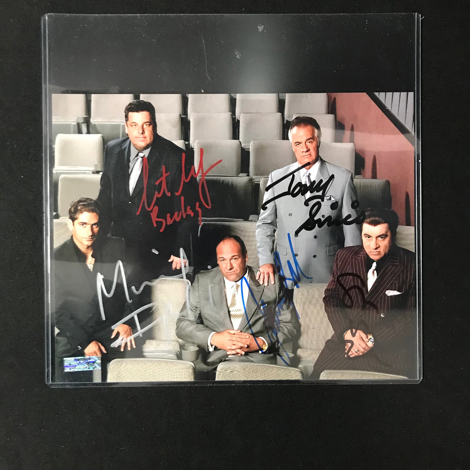 JAMES GALDOLFINI, TONY SIRICO, MICHAEL IMPERIOLLI, STEVEN VAN ZANDT & STEVE SHIRRIPA SIGNED 8X10 PIC (1 of 2)
