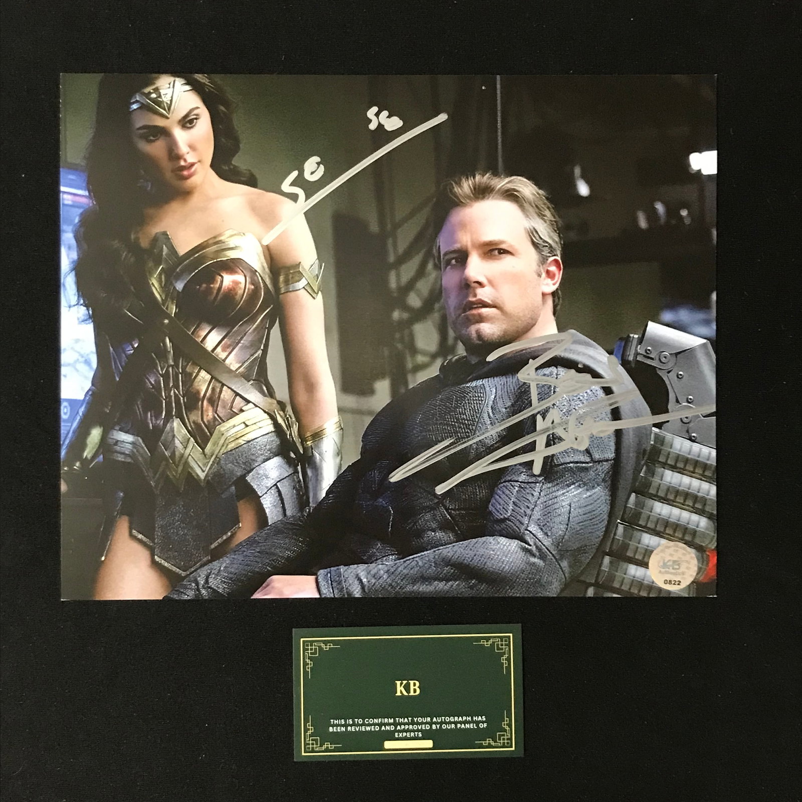 BEN AFFLECK AND GAL GADOT DUAL SIGNED 8X10 PHOTO (KB COA): Prices are in Canadian dollars