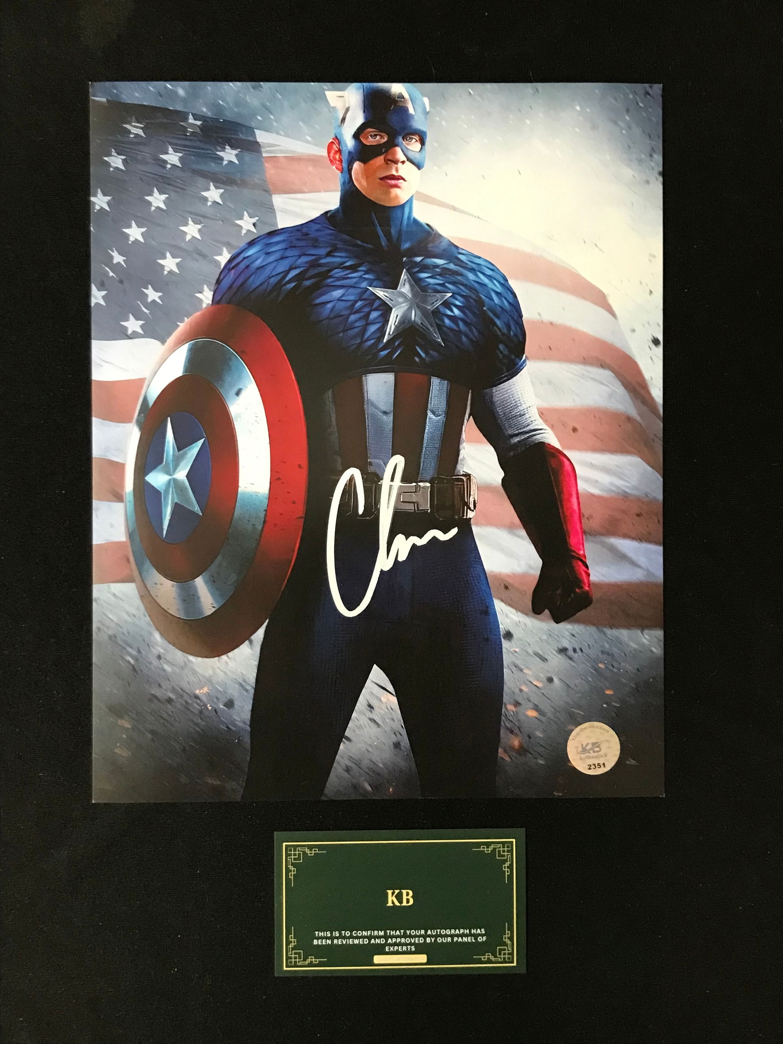 CHRIS EVANS SIGNED 8X10 PHOTO (KB COA) (1 of 1)