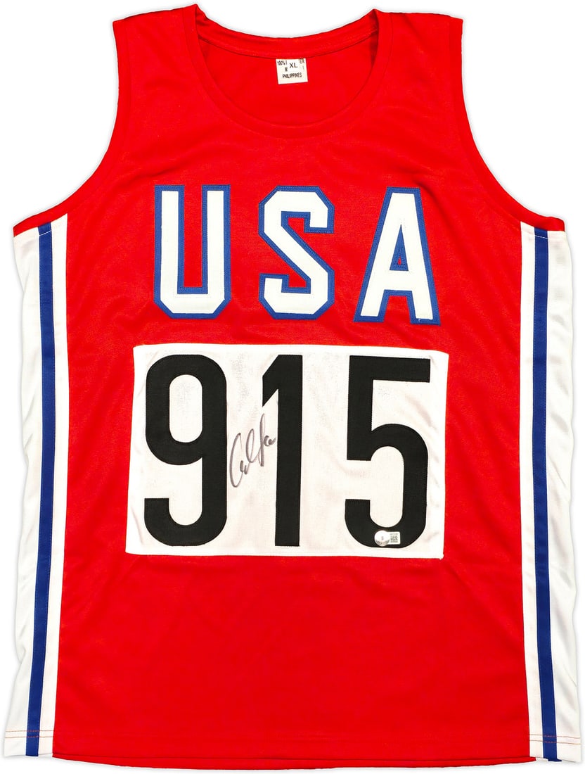 CARL LEWIS SIGNED USA JERSEY BECKETT COA (1 of 3)