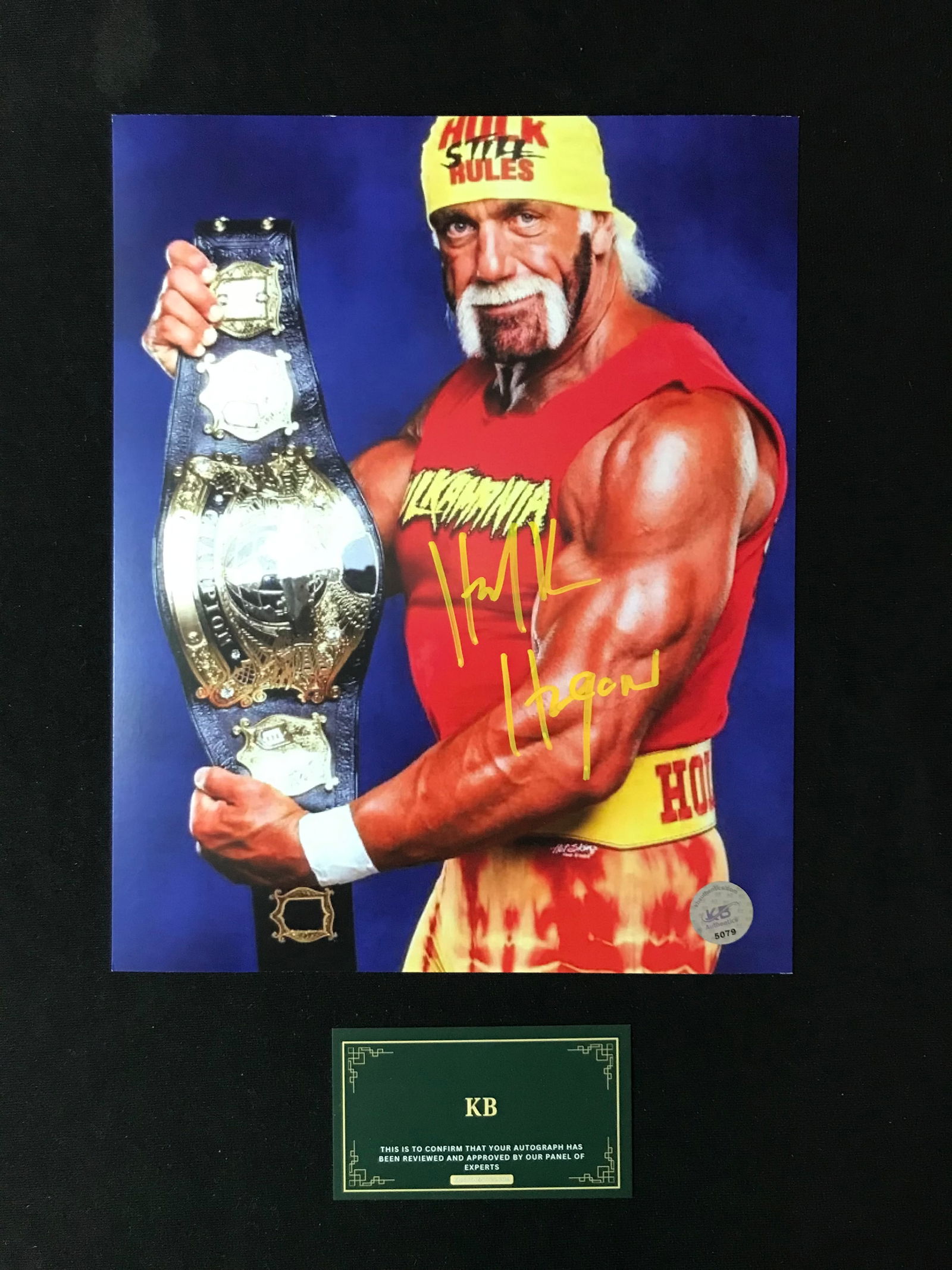 HULK HOGAN SIGNED WWF CHAMP 8X10 PHOTO (KB AUTHENTICS COA) (1 of 1)