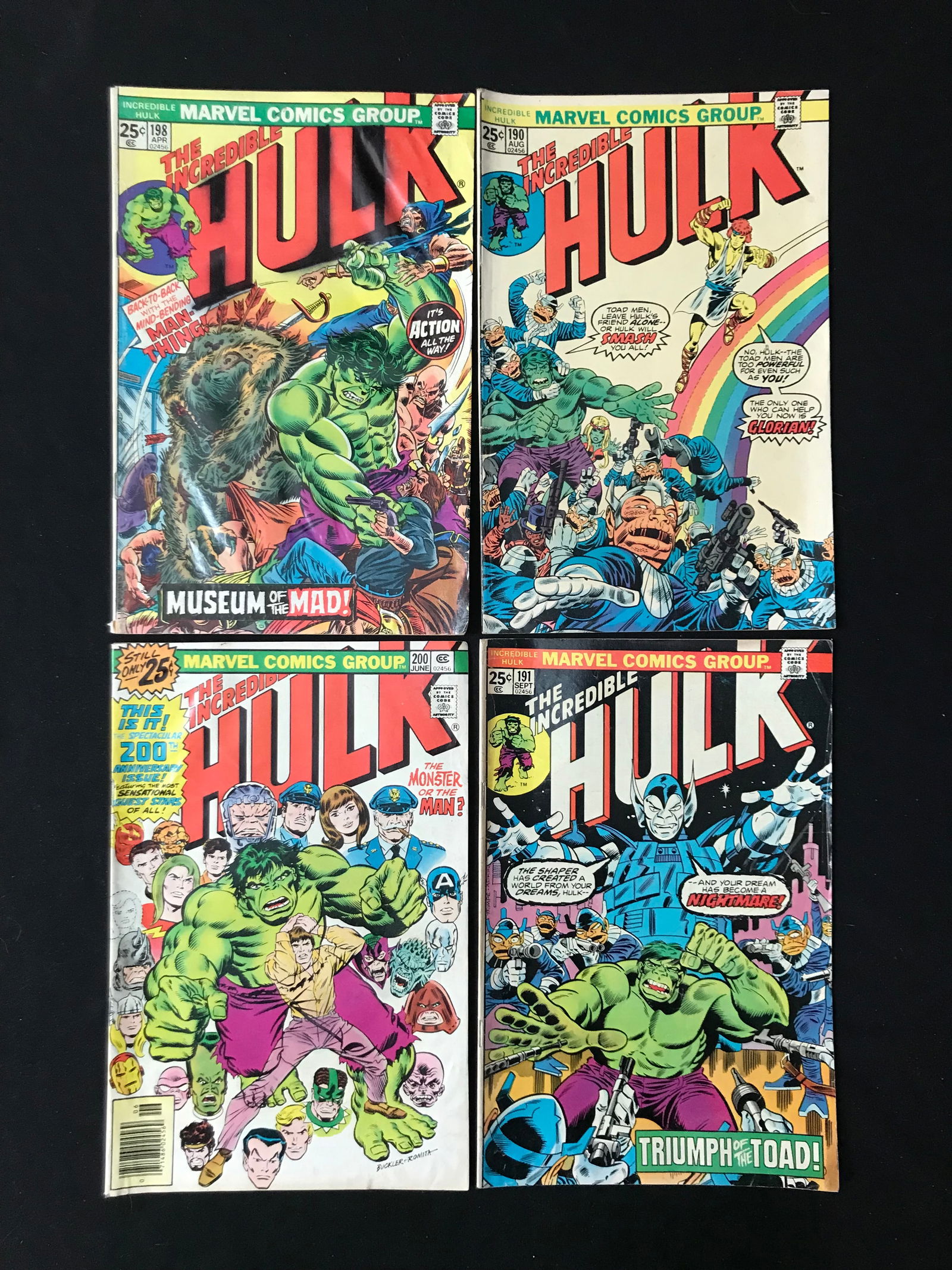 LOT OF 4 THE INCREDIBLE HULK COMICS (MARVEL COMICS) (1 of 1)