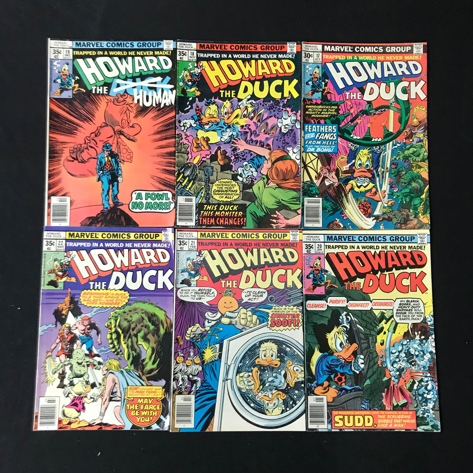 LOT OF 6 HOWARD THE DUCK COMICS (MARVEL COMICS) (1 of 1)