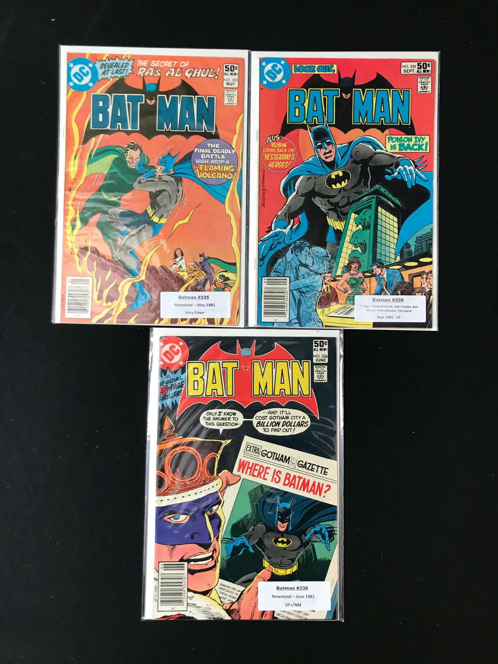 LOT OF 3 BATMAN COMICS (DC COMICS) (1 of 1)