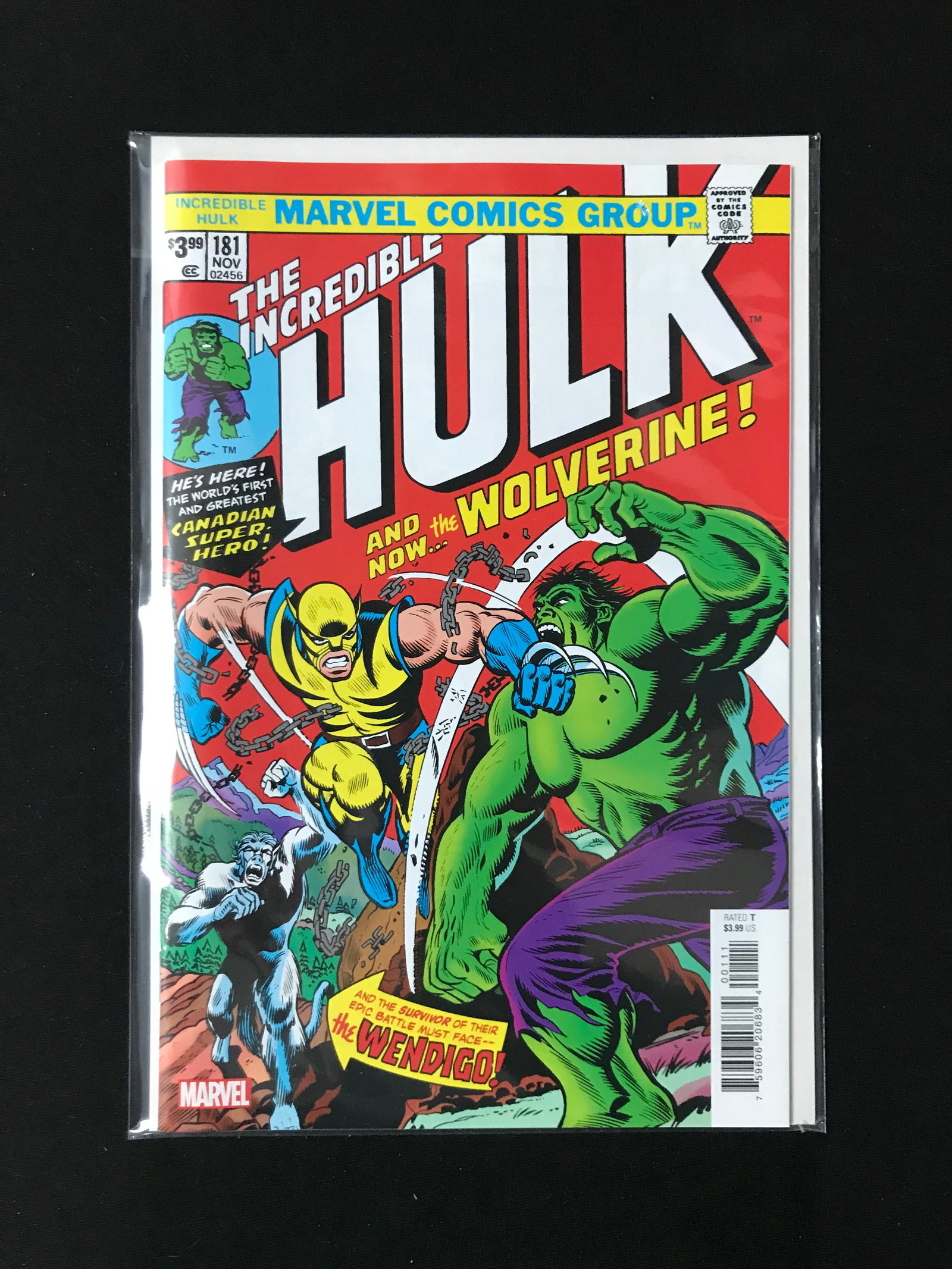 MARVEL COMICS NO.181 THE INCREDIBLE HULK: Prices are in Canadian dollars