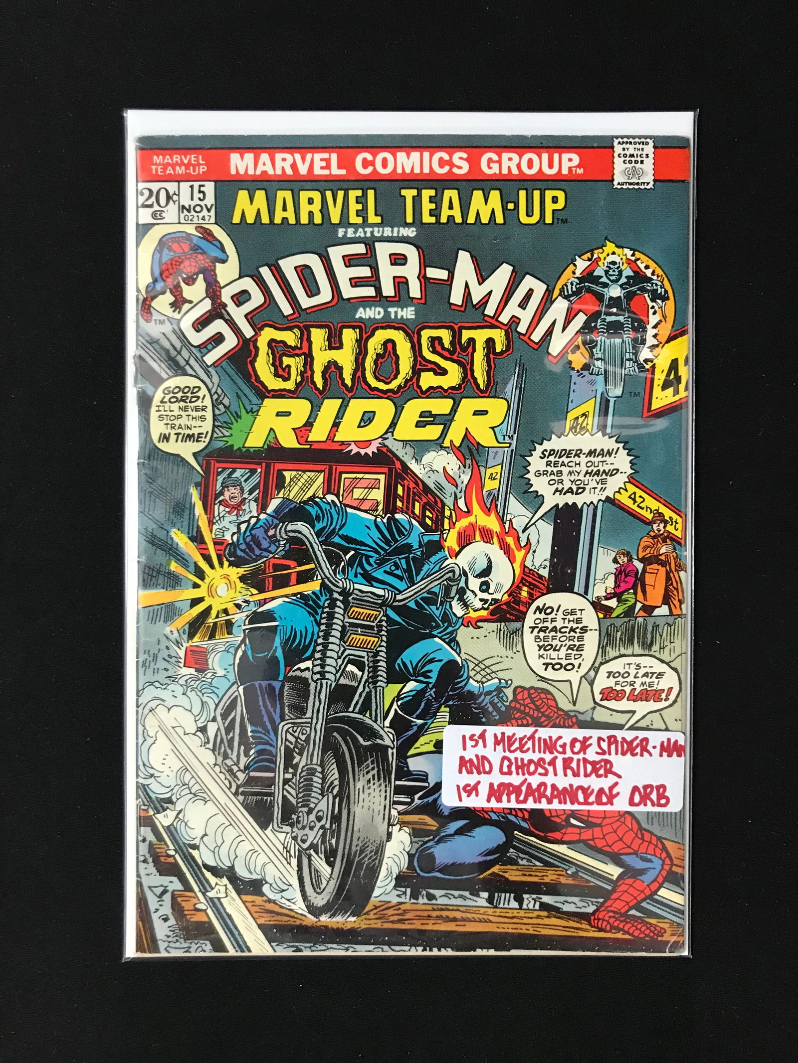 MARVEL COMICS NO.15 MARVEL TEAM UP SPIDERMAN AND GHOST RIDER (1 of 1)