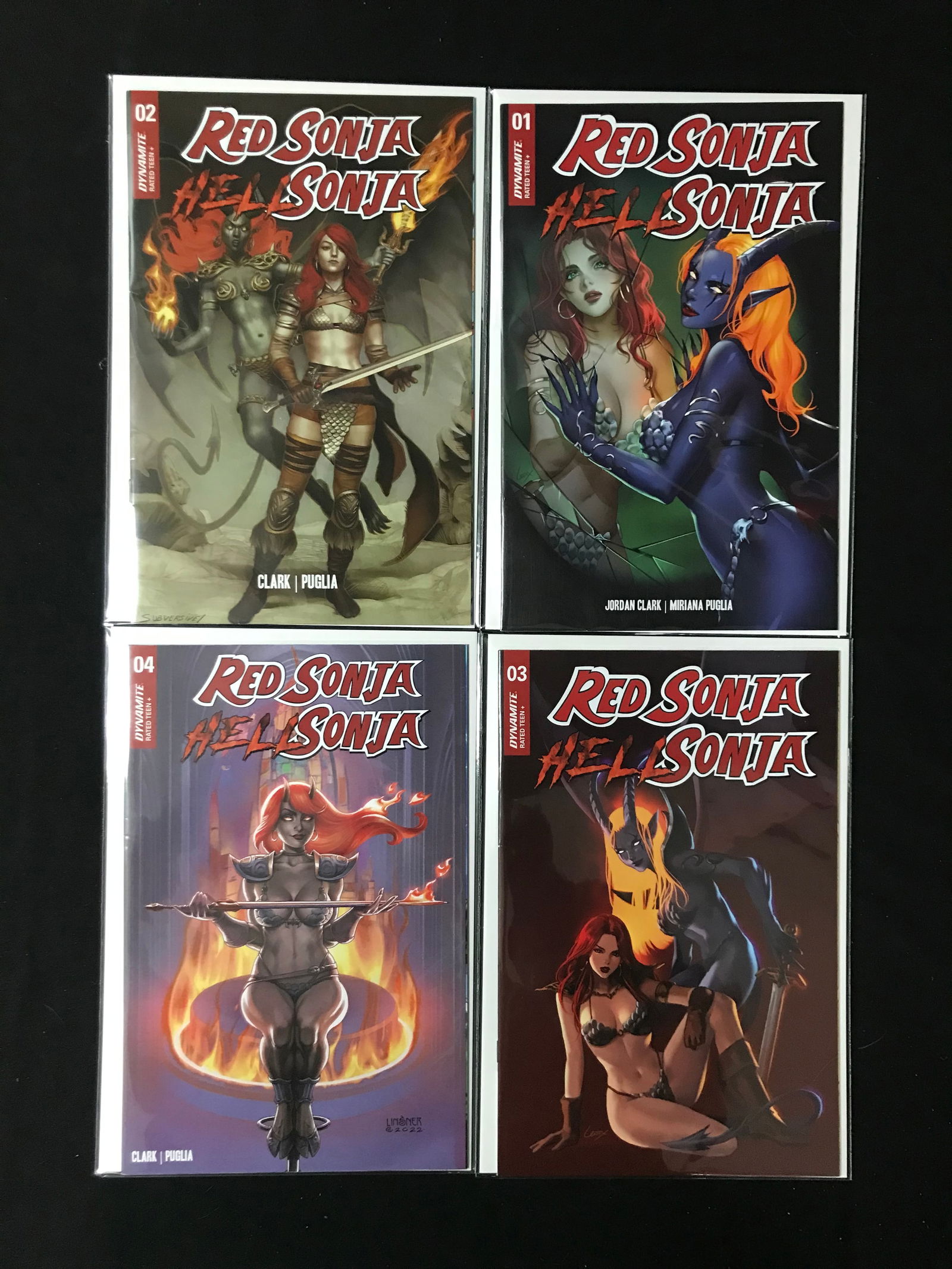 LOT OF 4 RED SONJA HELL SONJA COMICS (DYNAMITE COMICS) (1 of 1)