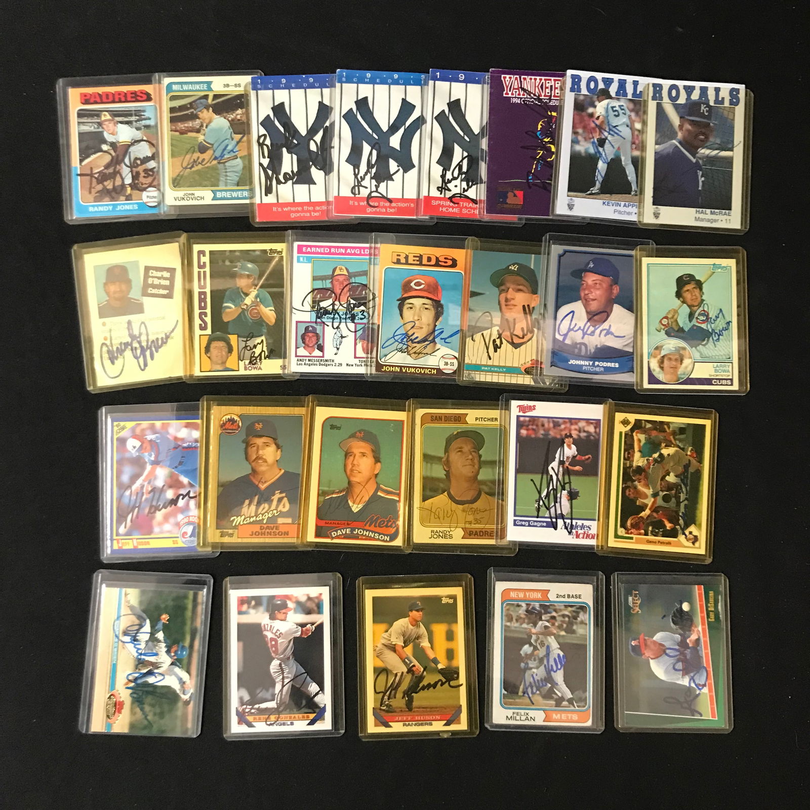 LOT OF 26 VINTAGE AUTOGRAPHED BASEBALL CARDS (1 of 1)