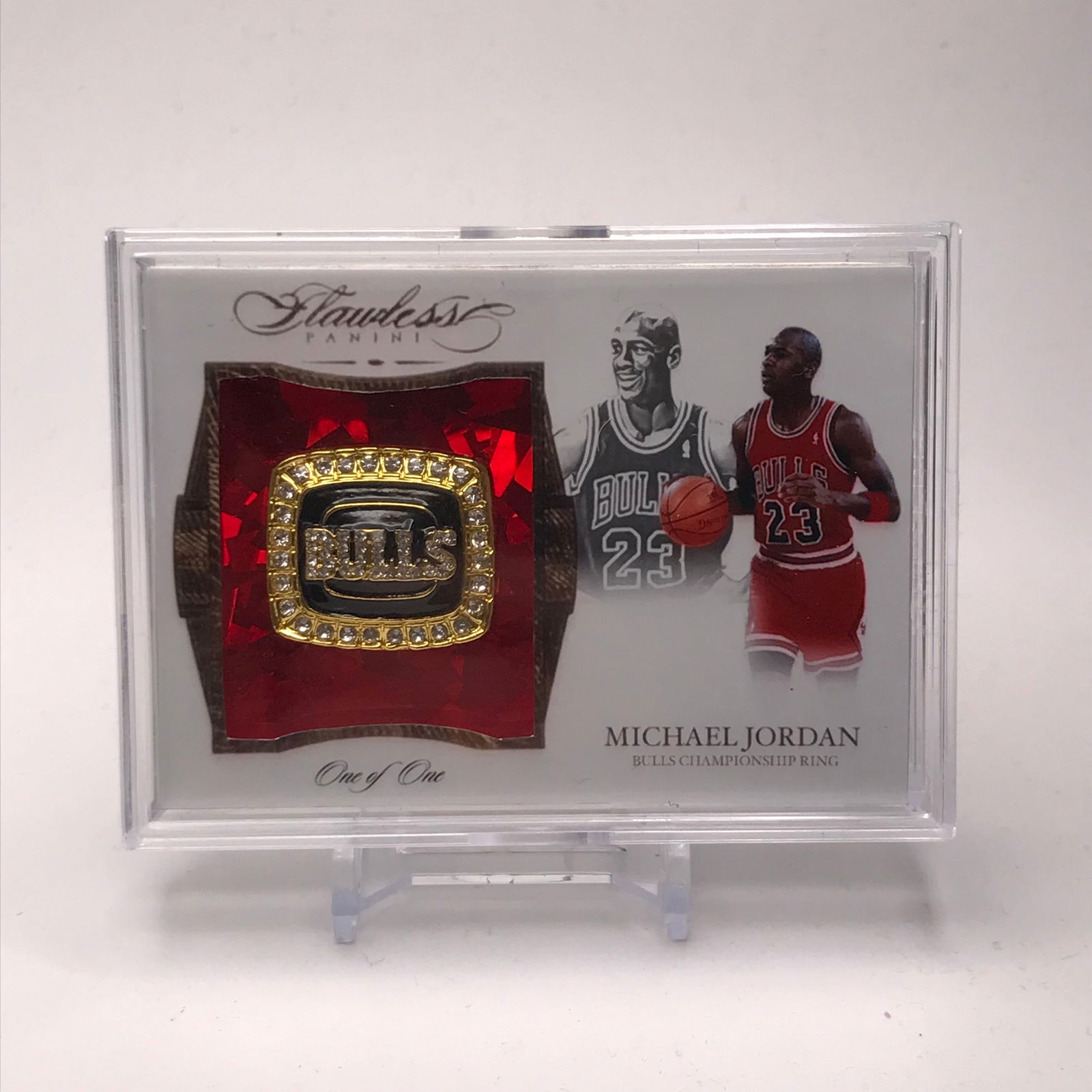 1 OF 1 CUSTOM RING TRADING CARD MICHAEL JORDAN FLAWLESS (1 of 2)