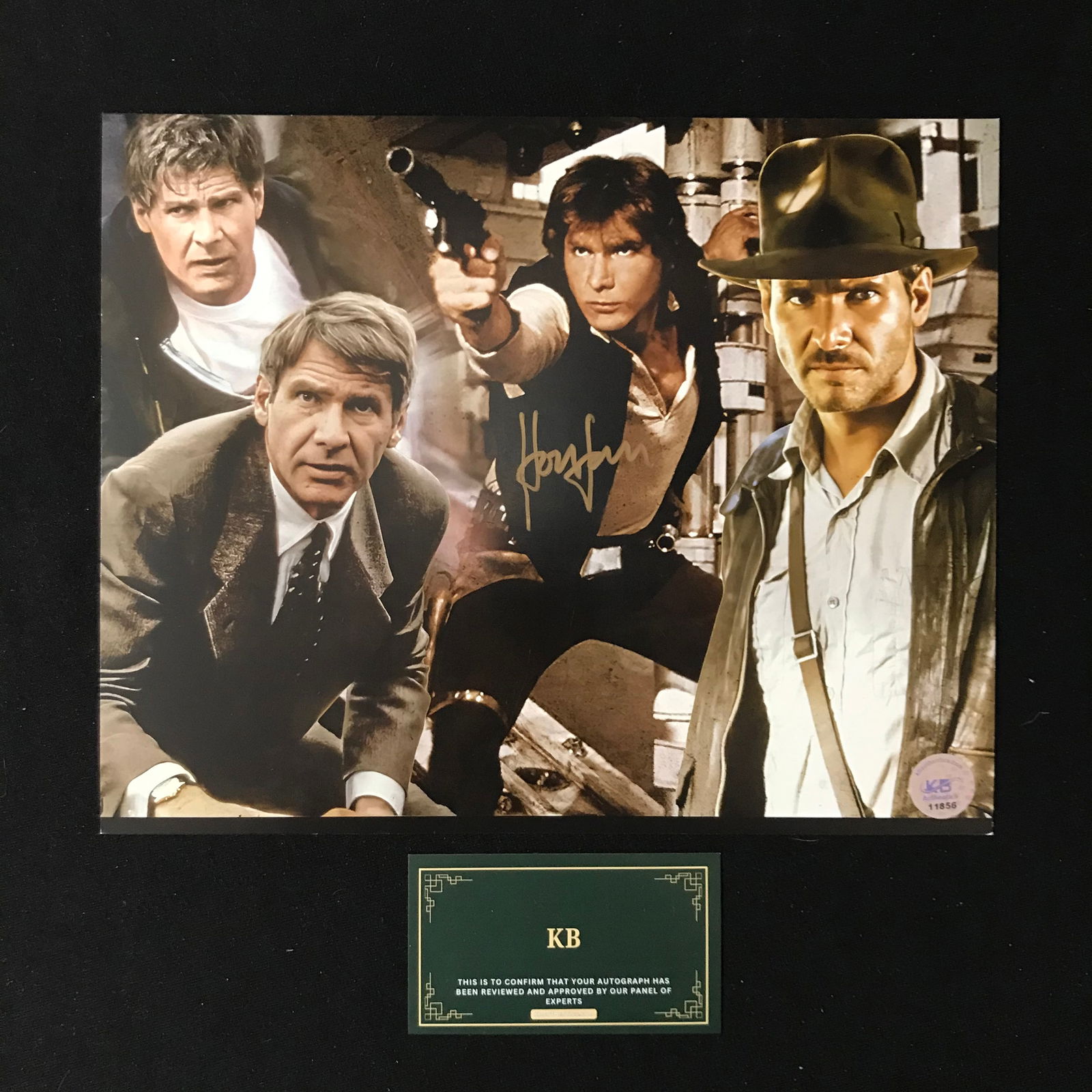 HARRISON FORD SIGNED MOVIE COLLAGE 8X10 PHOTO (KB AUTHENTICS COA) (1 of 1)