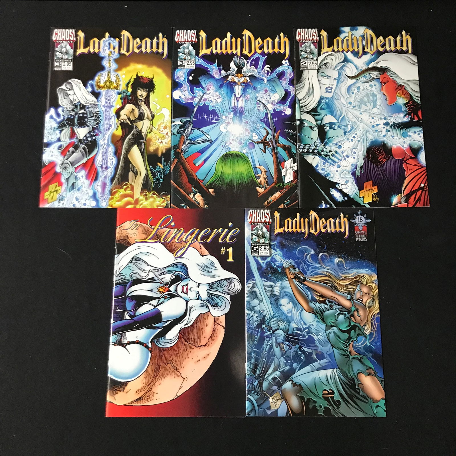 LOT OF 5 LADY DEATH COMICS (CHAOS COMICS) (1 of 1)