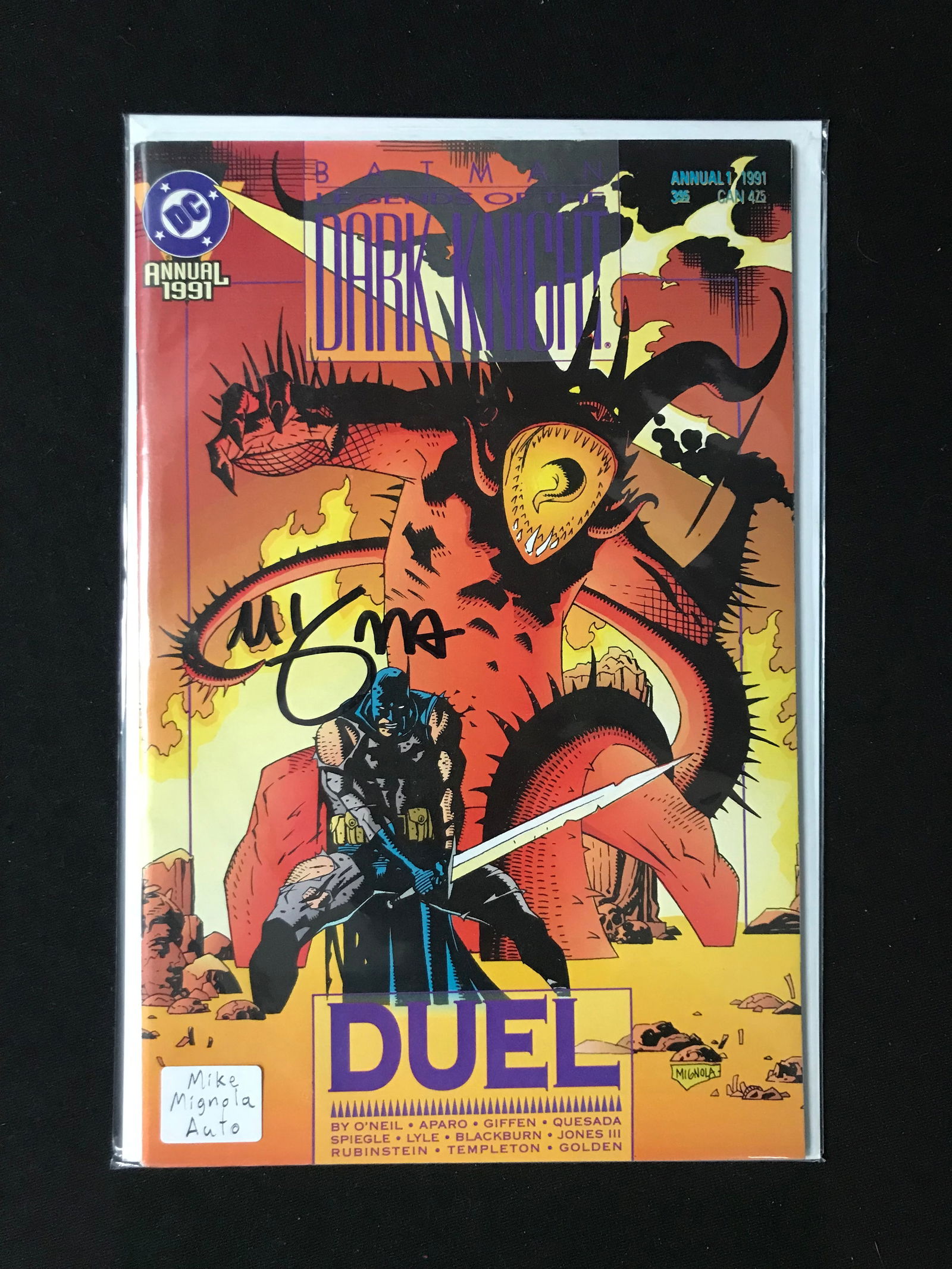 DC COMICS NO. BATMAN LEGENDS OF THE DARK KNIGHT (SIGNED BY MIKE MIGNOLA) (1 of 1)