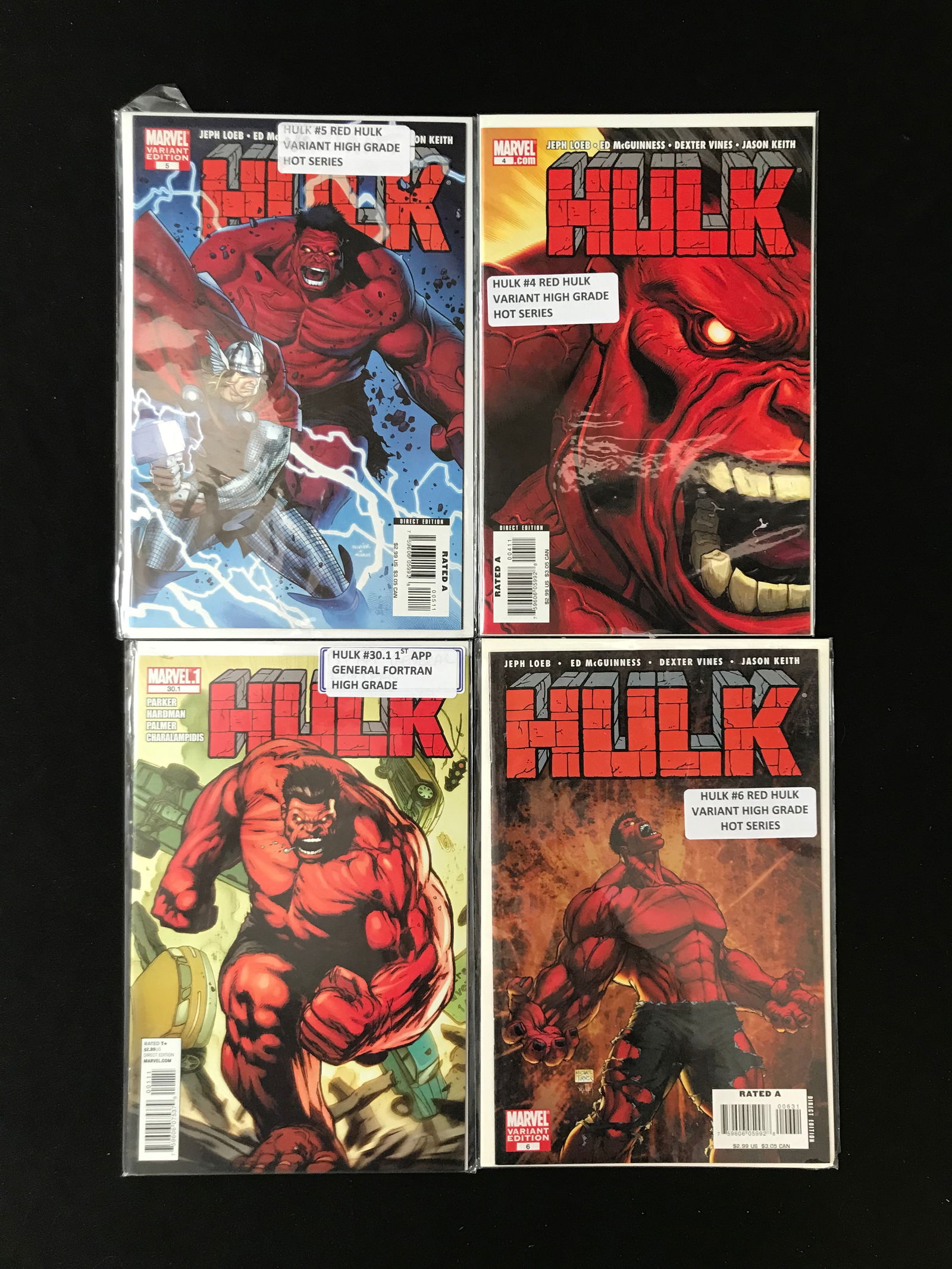 LOT OF 4 HULK COMICS (MARVEL COMICS) (1 of 1)