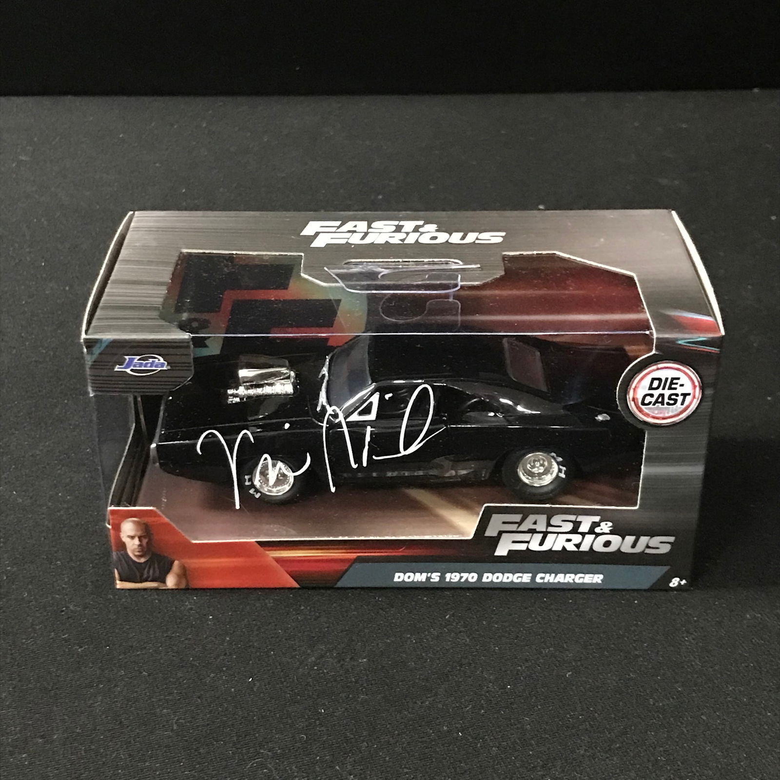 VIN DIESEL SIGNED "FAST & FURIOUS" 1970 DODGE CHARGER MODEL CAR (KB AUTHENTICS COA) (1 of 2)