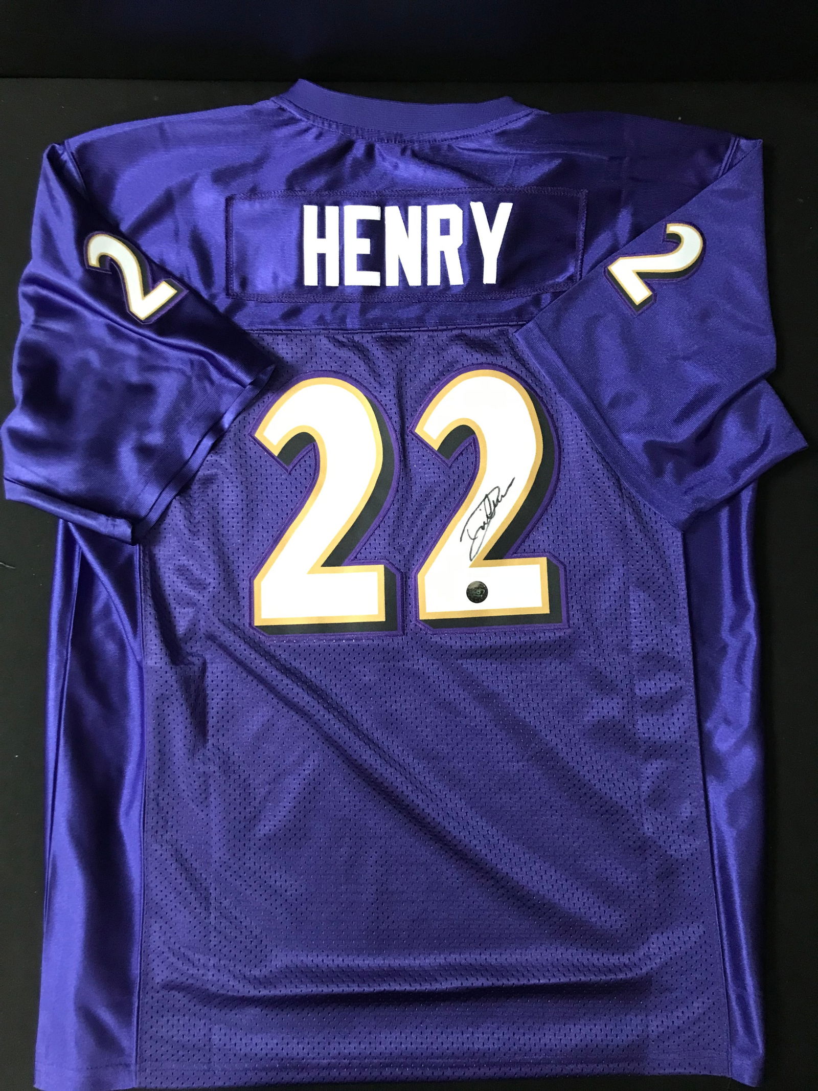 DERRICK HENRY SIGNED BALTIMORE RAVENS JERSEY (KB AUTHENTICS COA) (1 of 3)