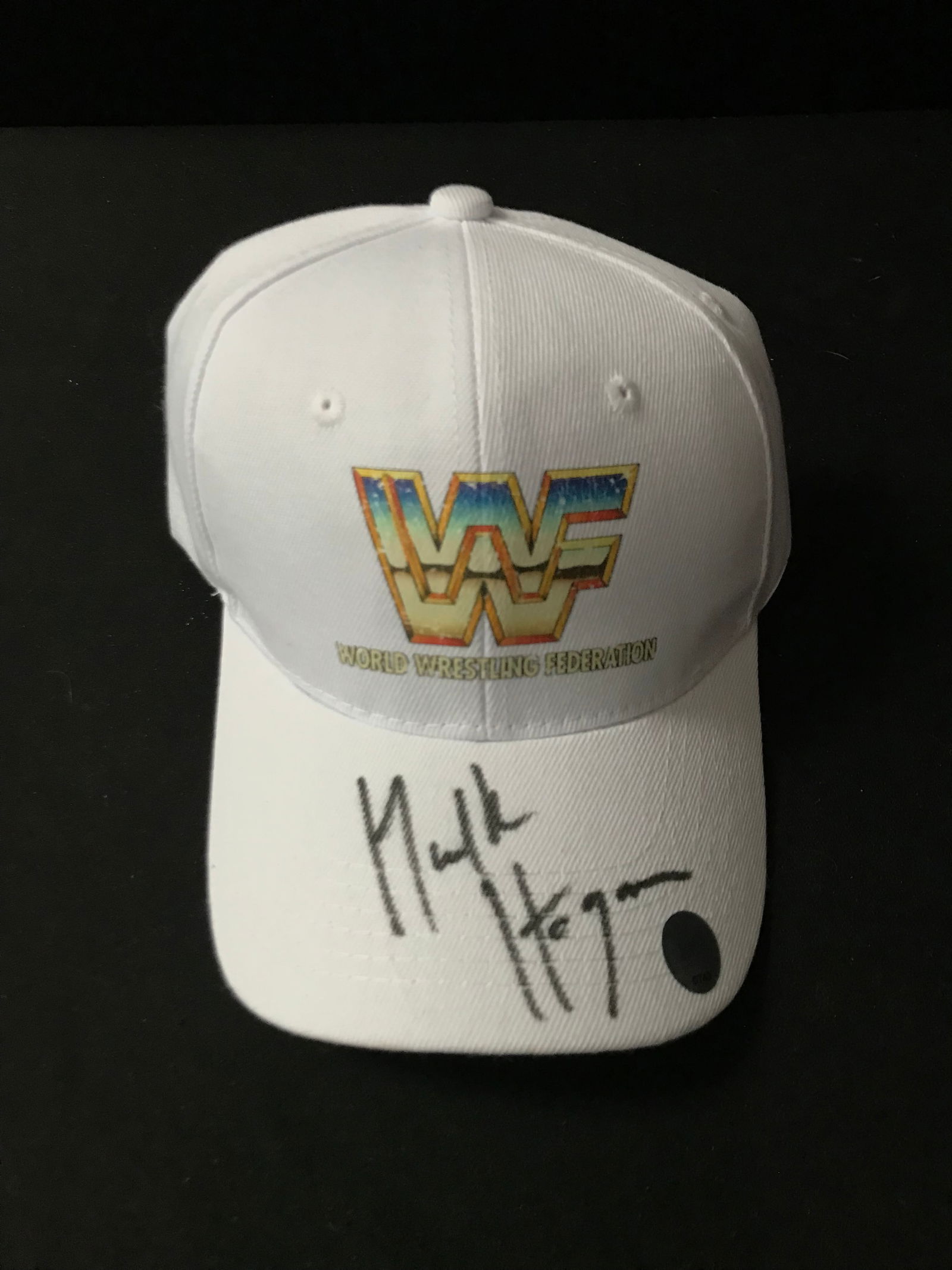 HULK HOGAN SIGNED VINTAGE WWF - WORLD WRESTLING FEDERATION HAT (KB AUTHENTICS COA) (1 of 1)