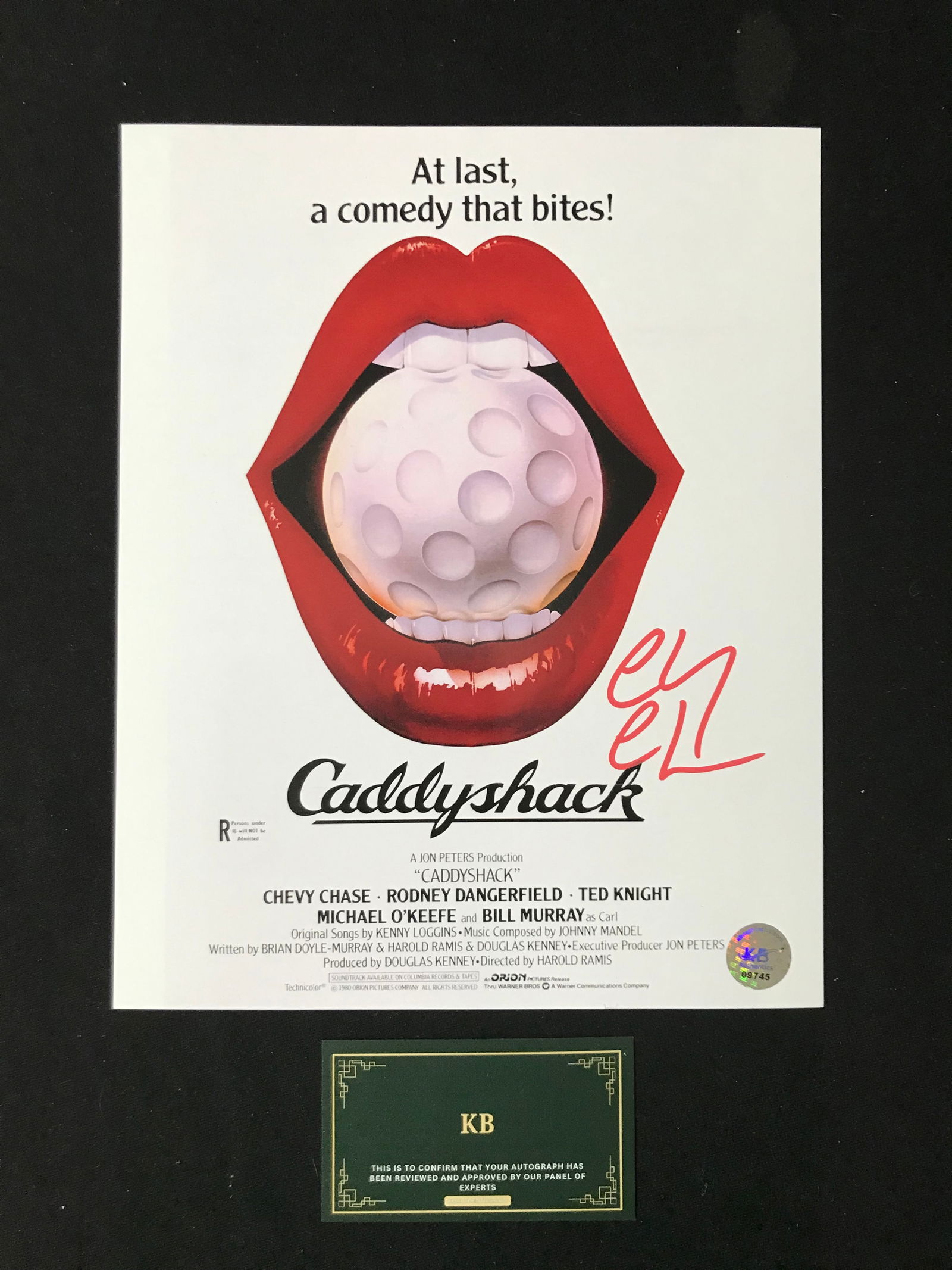 CHEVY CHASE SIGNED 8X10 CADDY SHACK PHOTO KB COA (1 of 1)